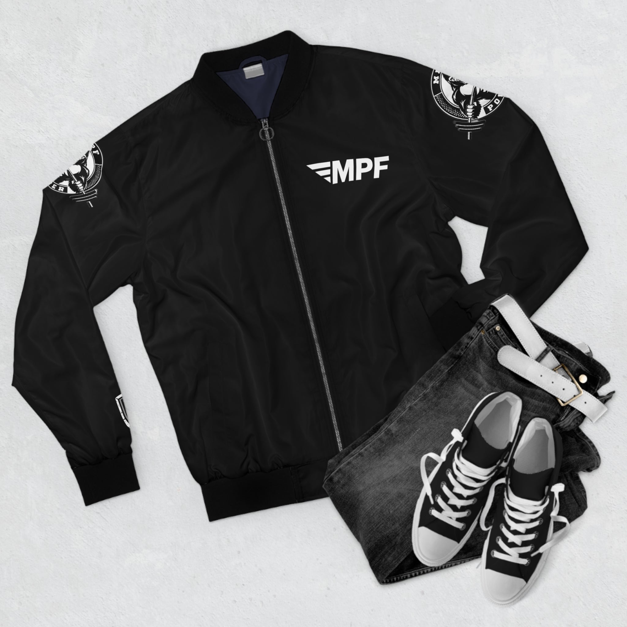 MPF Power Men's Bomber Jacket - Stylish Gym Wear for Strength Enthusiasts