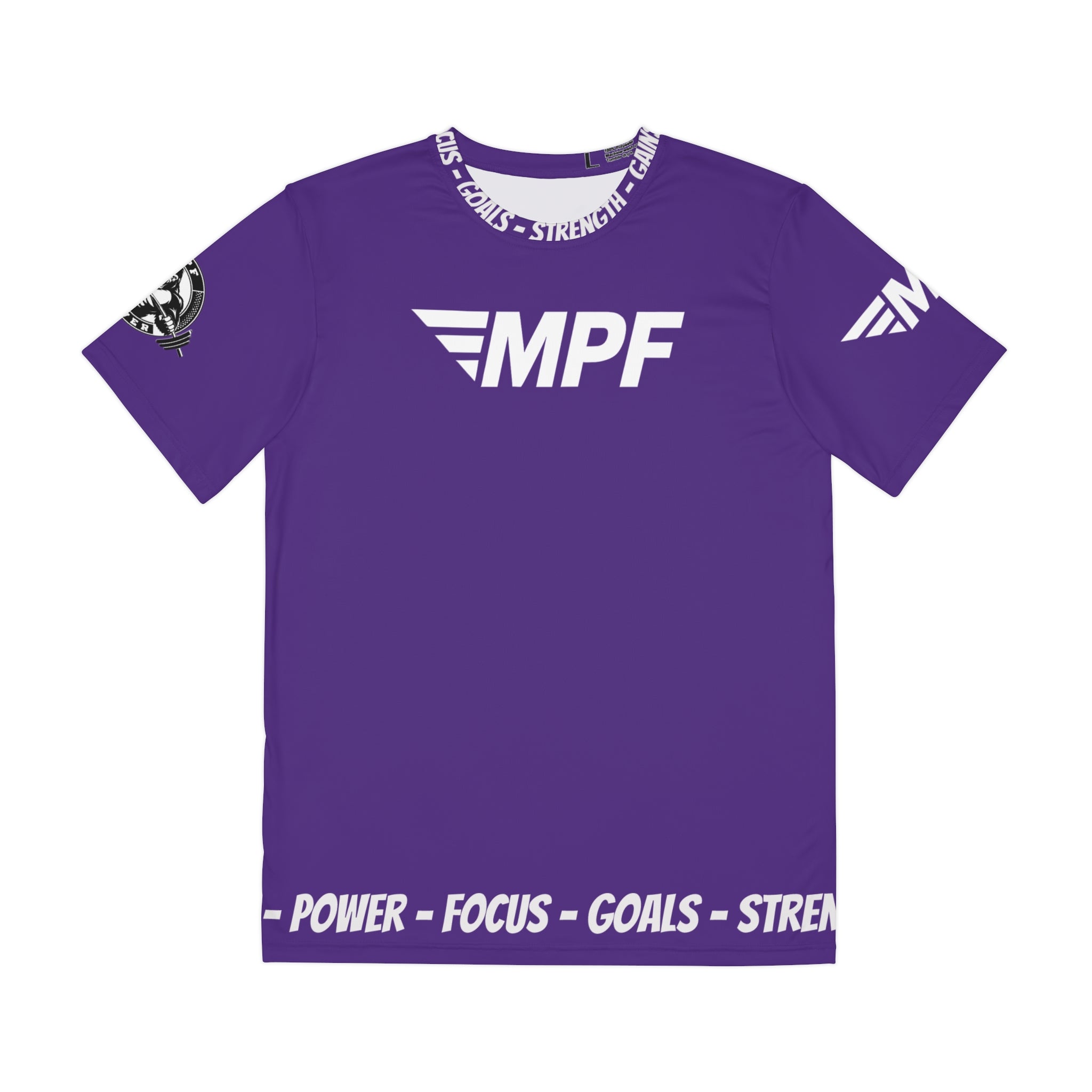 Purple MPF Tee, Motivational T-Shirt, Fitness Apparel, Workout Gear, Gym Wear, Active Lifestyle Shirt