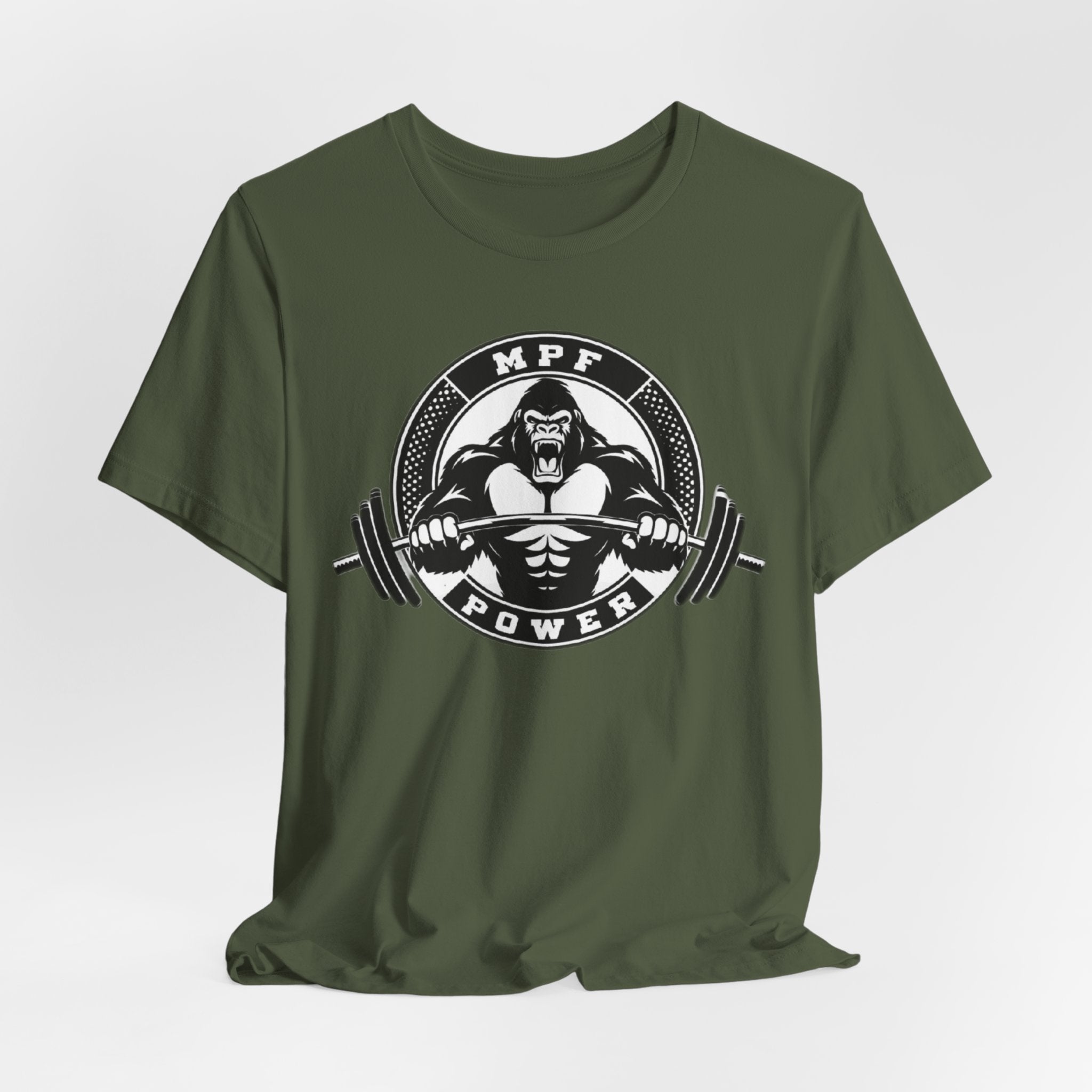 Muscle Power Gym Tee | Unisex Short Sleeve Workout Shirt