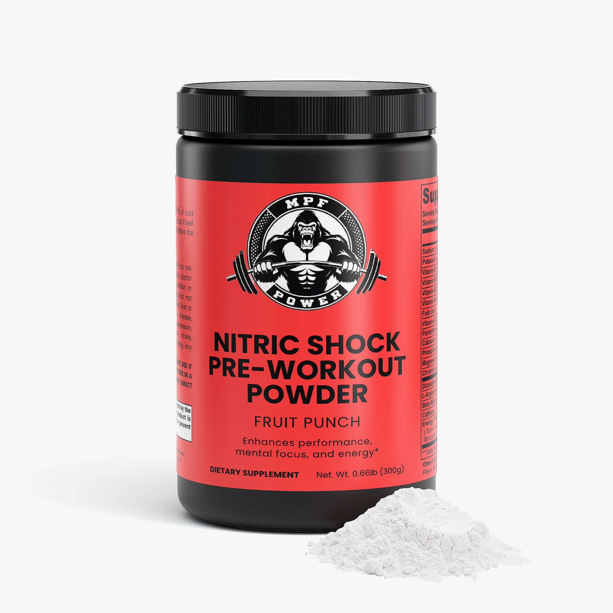 Nitric Shock Pre-Workout Powder (Fruit Punch)