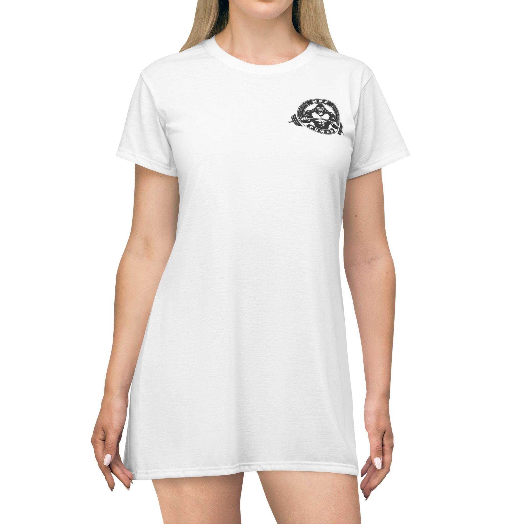 Graphic T-Shirt Dress - Casual Comfort with Minimalist Design