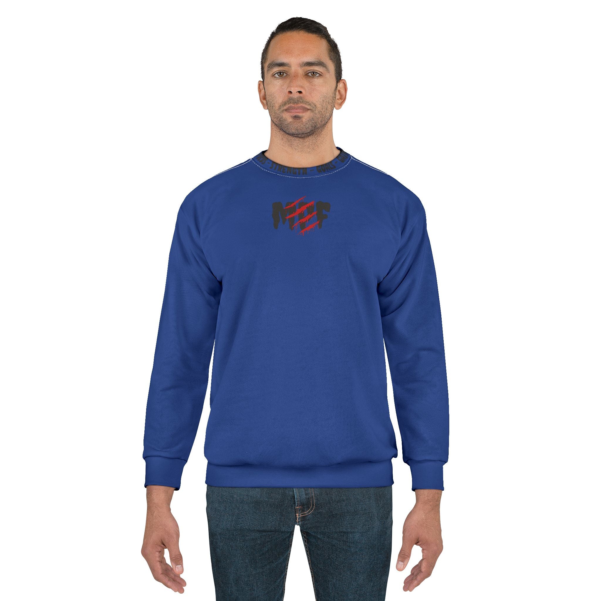 Power-Strength Unisex Sweatshirt - Bold Graphic, Cozy Layering, Gym Wear, Fitness Sweatshirt, Casual Style, Gift Idea