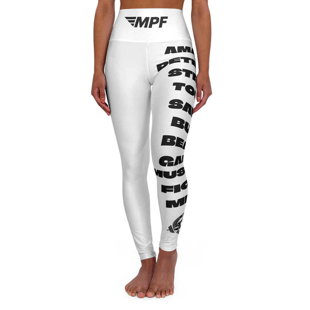 White High Waisted Yoga Leggings | Comfortable Activewear for Yoga, Workout, Fitness, Athleisure, Exercise