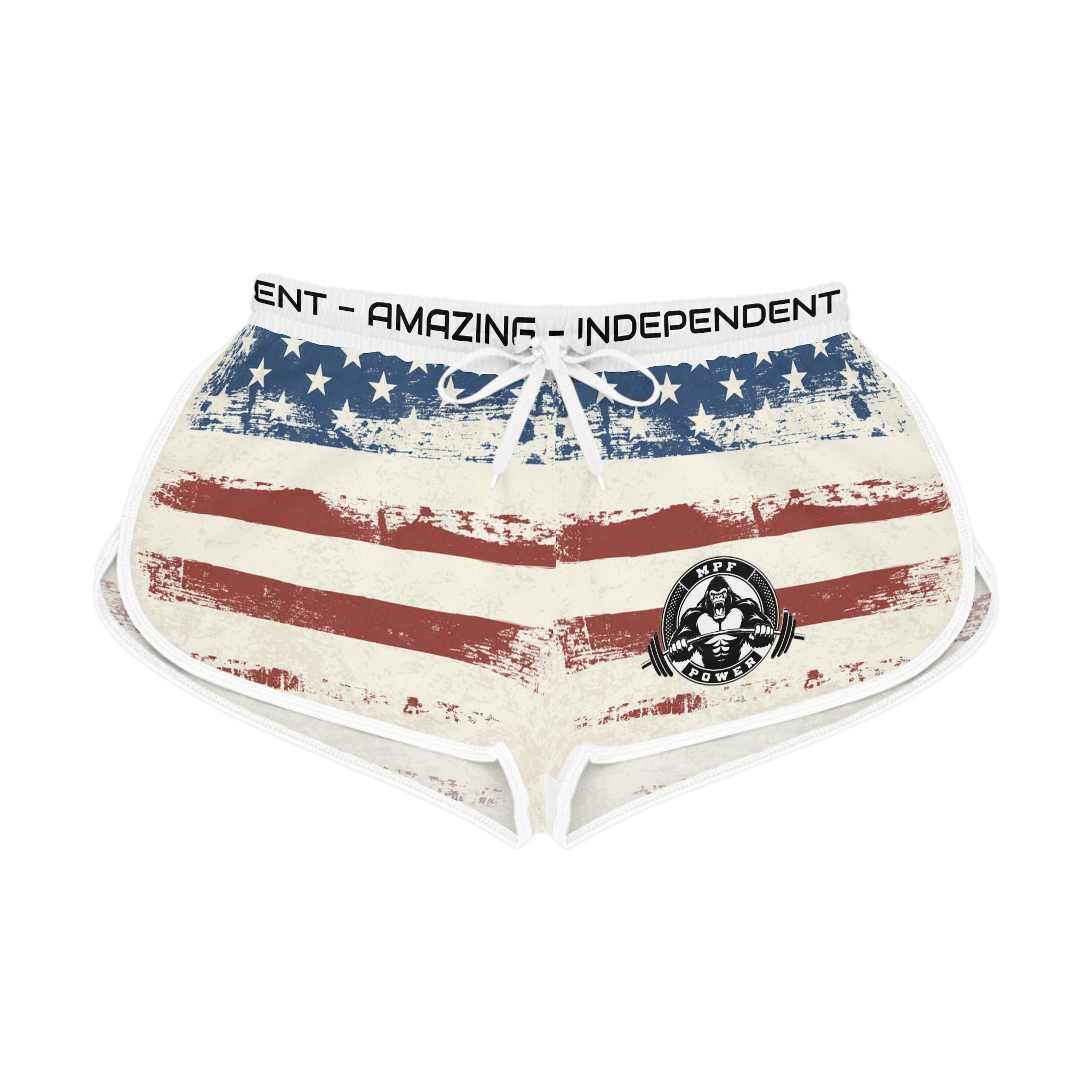 Empowering Women's Relaxed Workout Shorts | AOP, Gym, Fitness, Sportswear, Casual, Active Lifestyle