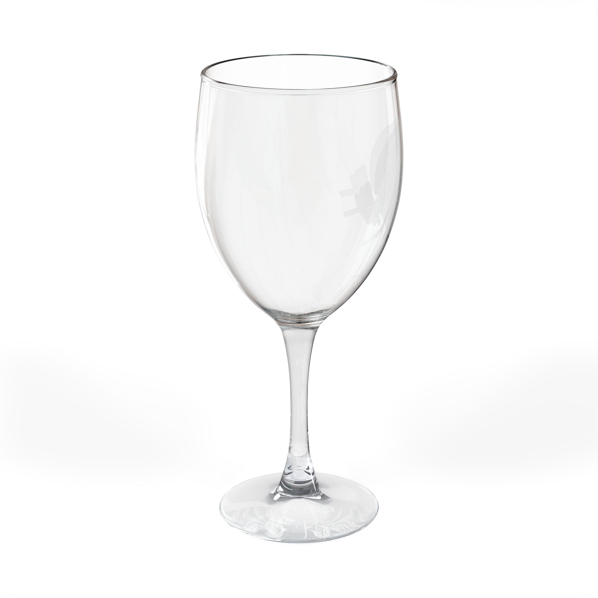 Engraved 10.5oz Wine Glass — Subtle Nautical Anchor Emblem