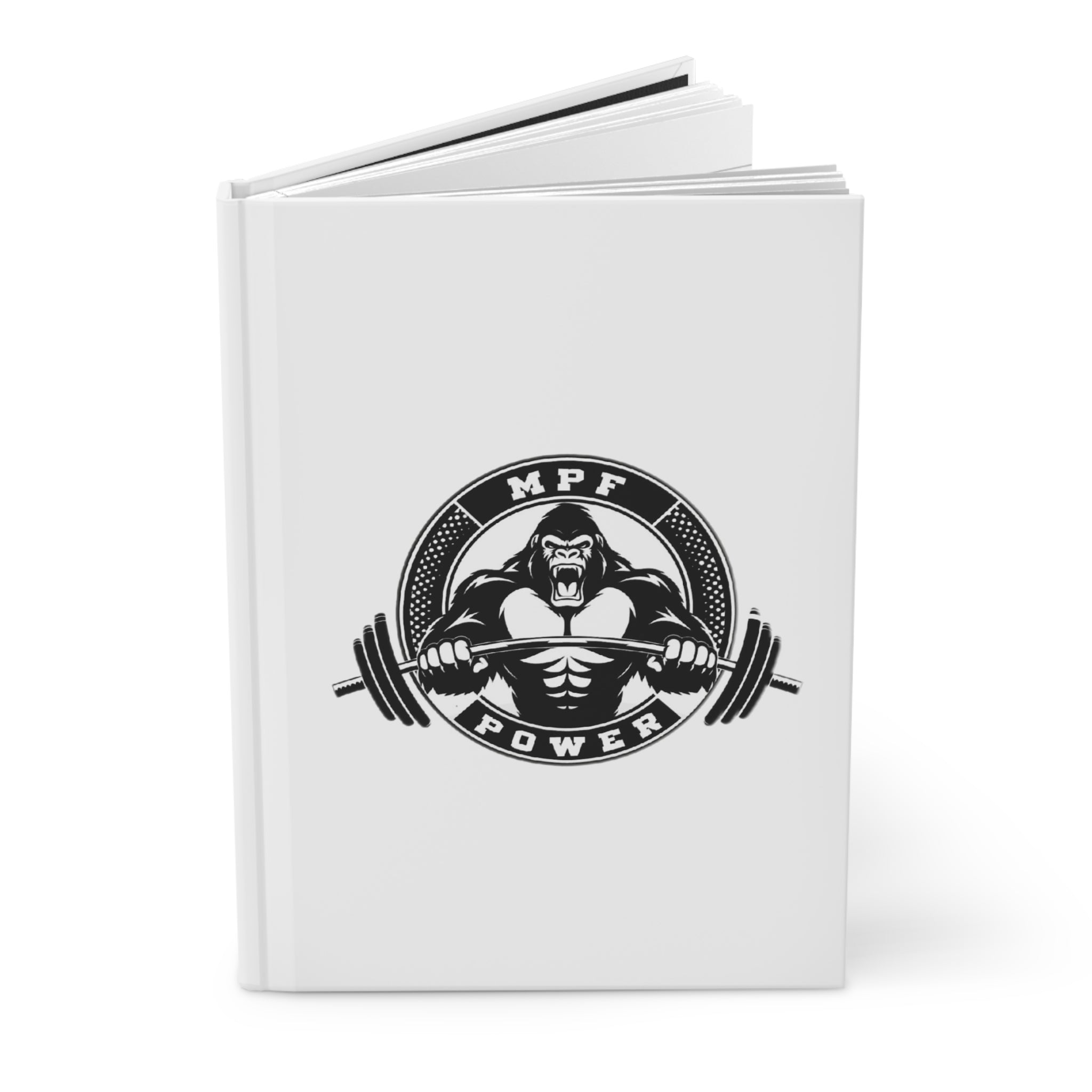 Hardcover Journal for Fitness Enthusiasts, Workout Log, Gym Notebook, Strength Training Journal, Gift for Gym Lovers, MPF Power Design