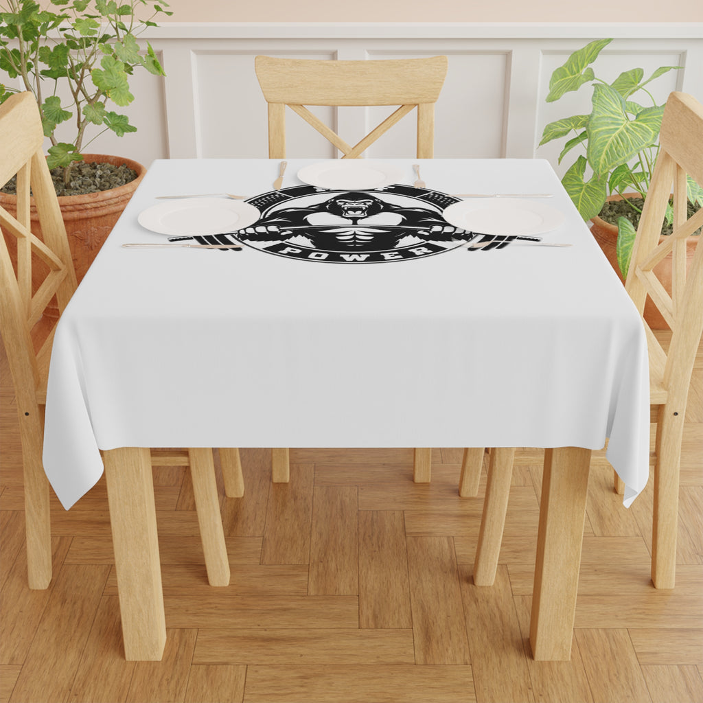 MPF - Fitness Party Table Cover, Gym Themed Decor, Strongman Tablecloth, Workout Party Decor