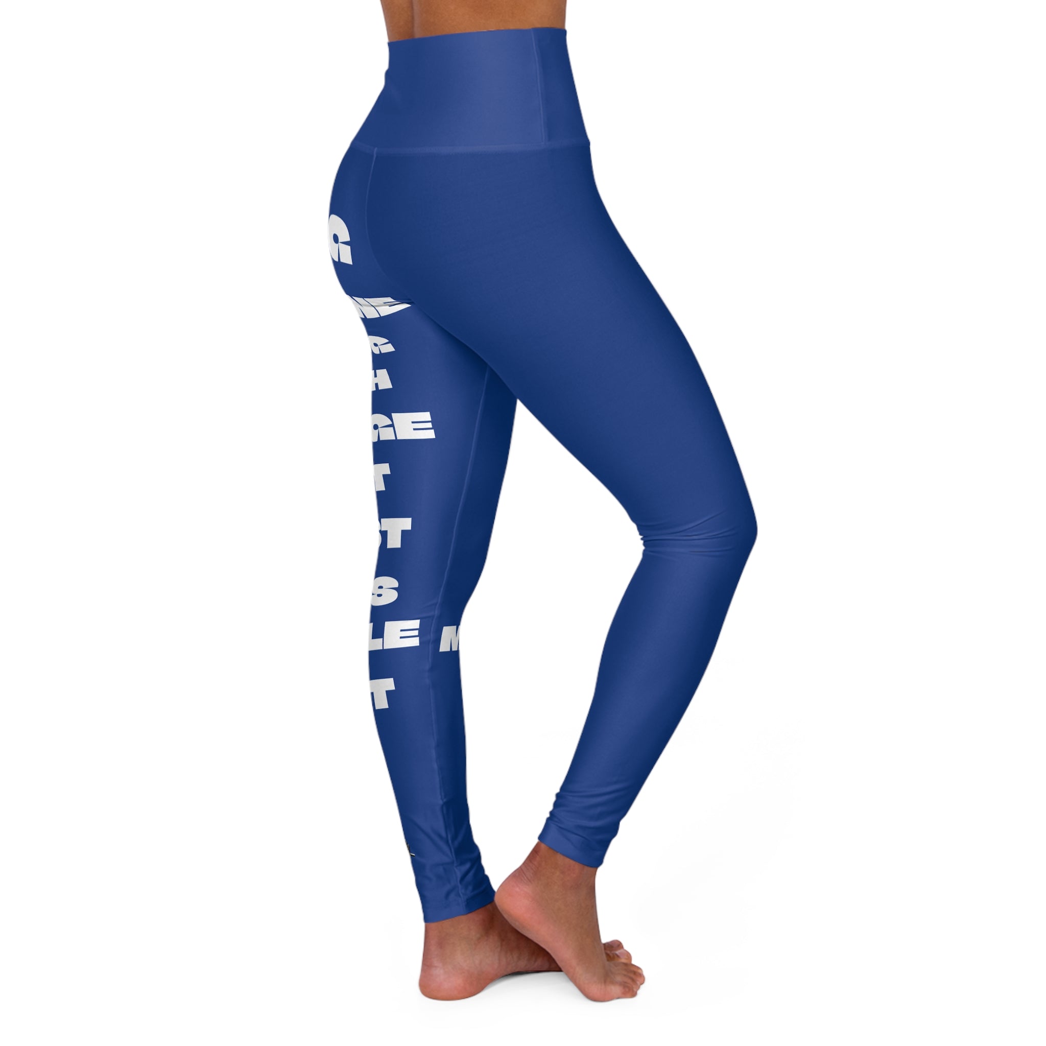 Blue High Waisted Yoga Leggings | Comfortable Activewear for Yoga, Workout, Fitness, Athleisure, Exercise