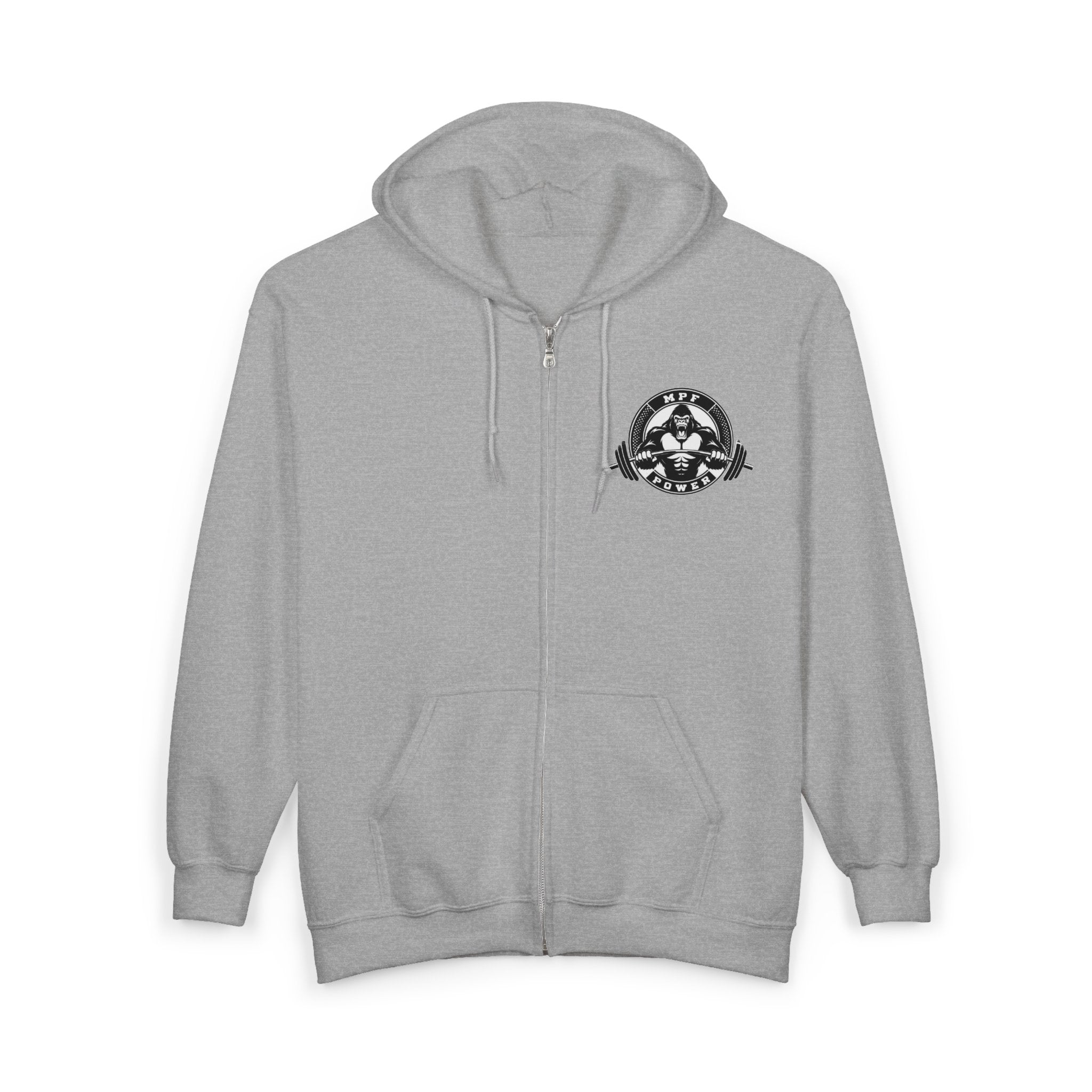 Mind Power Focus Zip Hoodie, Inspirational Sweatshirt, Gift for Motivation, Gym Wear, Unisex Activewear, Wellbeing Apparel