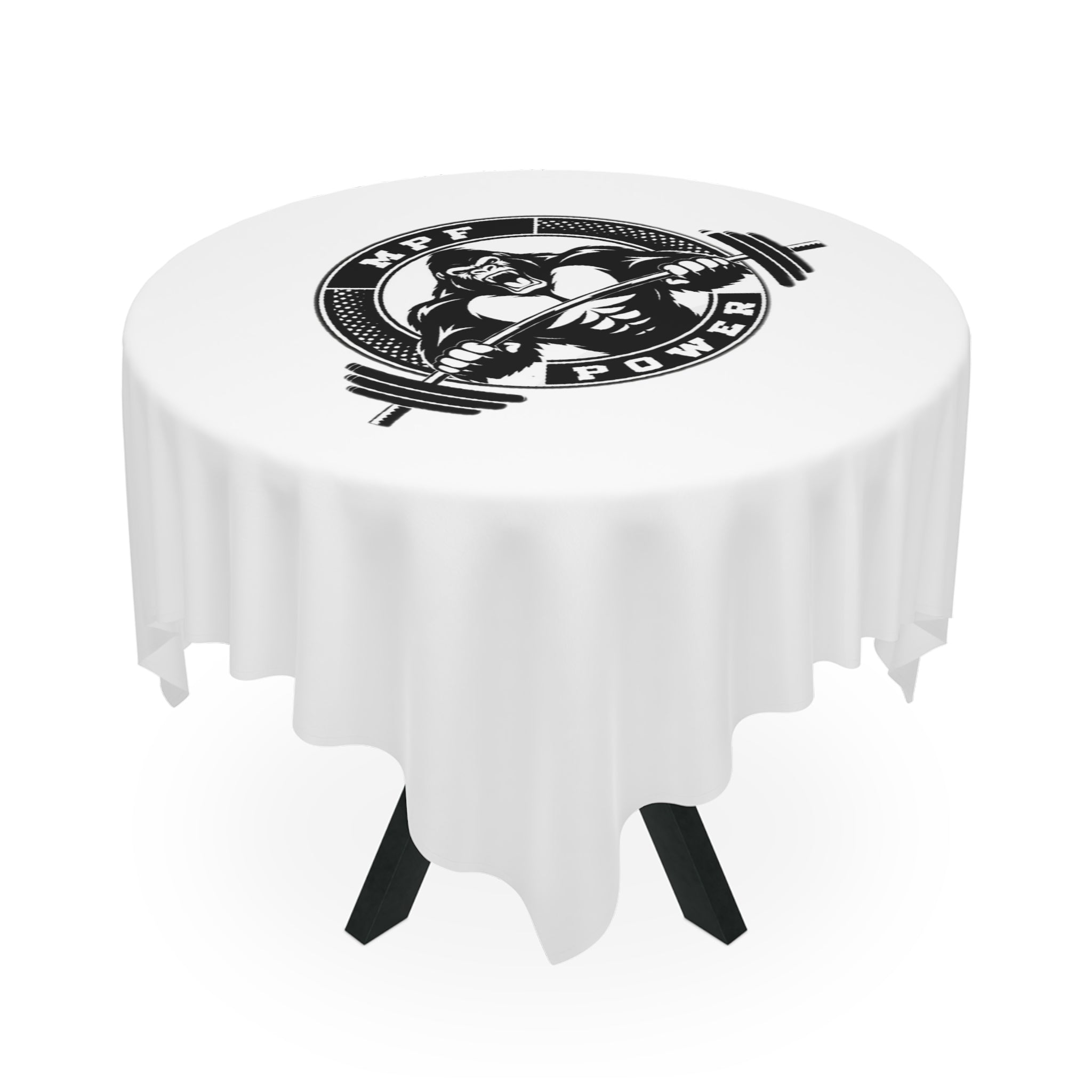MPF - Fitness Party Table Cover, Gym Themed Decor, Strongman Tablecloth, Workout Party Decor