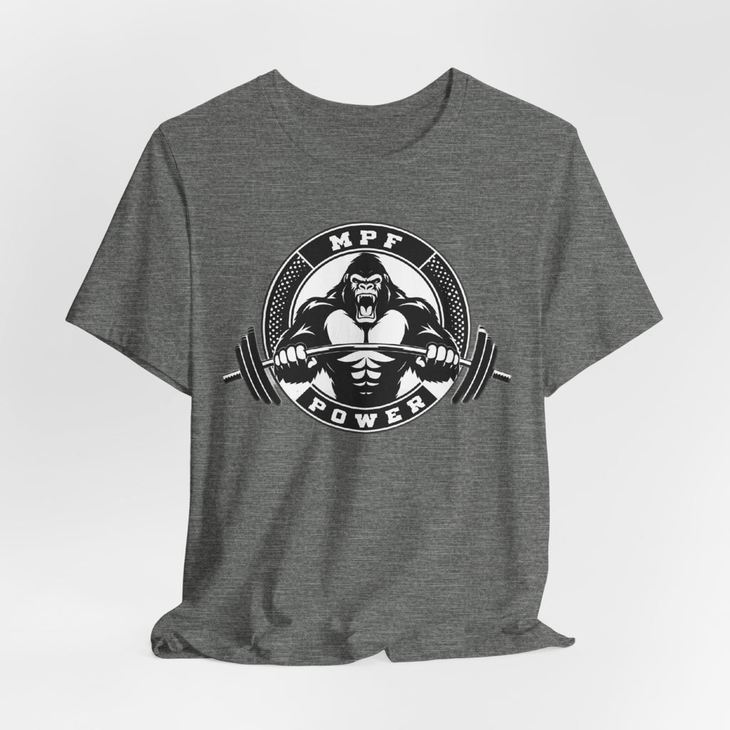 Muscle Power Gym Tee | Unisex Short Sleeve Workout Shirt