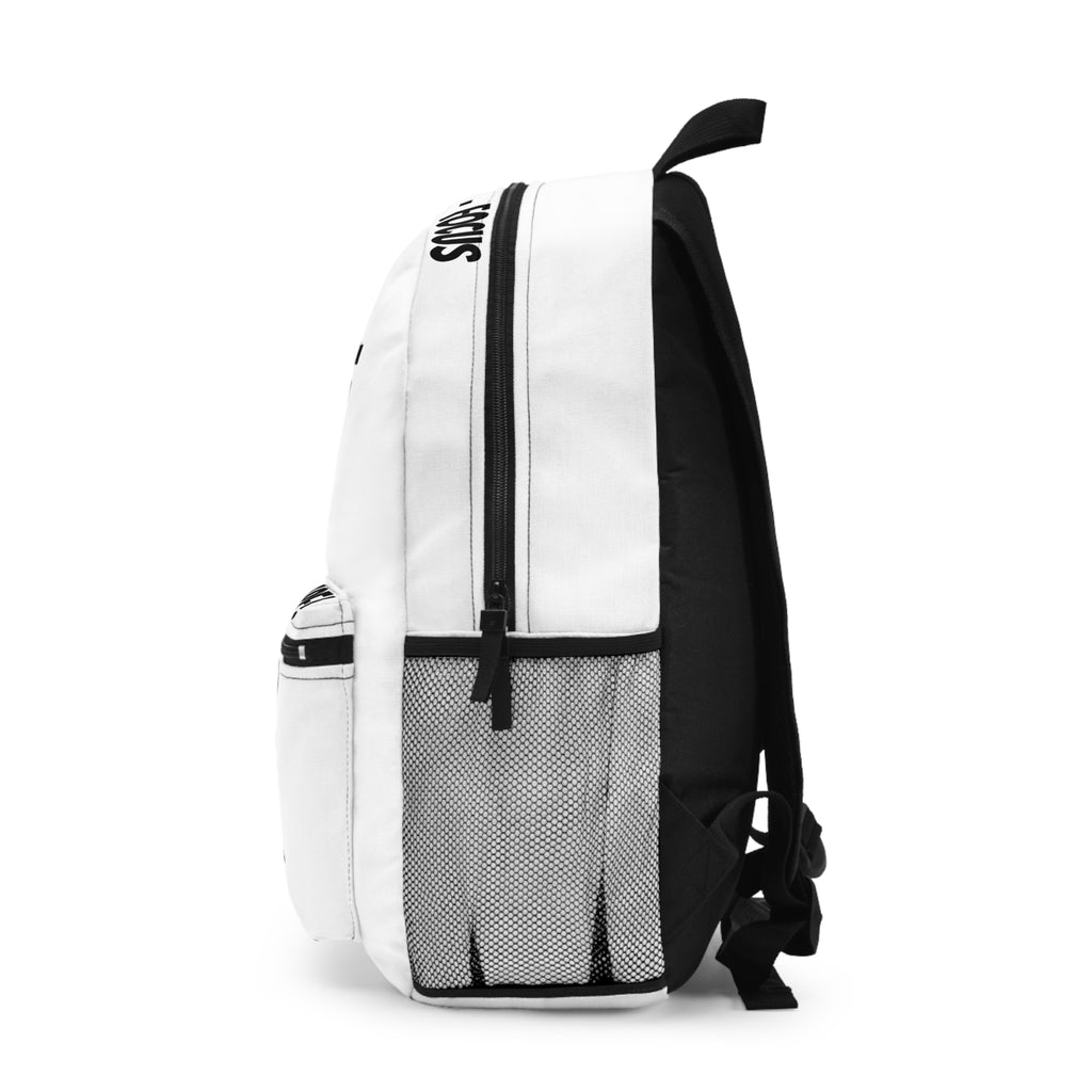 White Backpack, Gym Bag, Workout Pack, Fitness Gear, Strength Training Tote