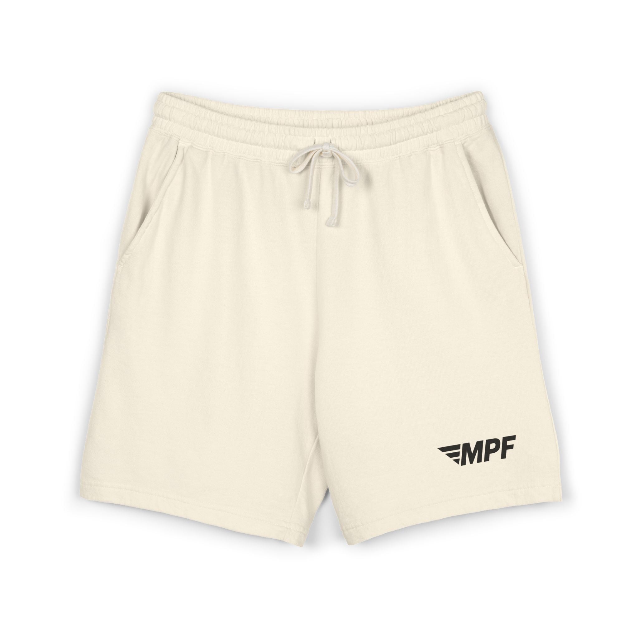 Stripe Lightweight Fleece Sweat Shorts — Minimal Compass Logo Lounge Shorts
