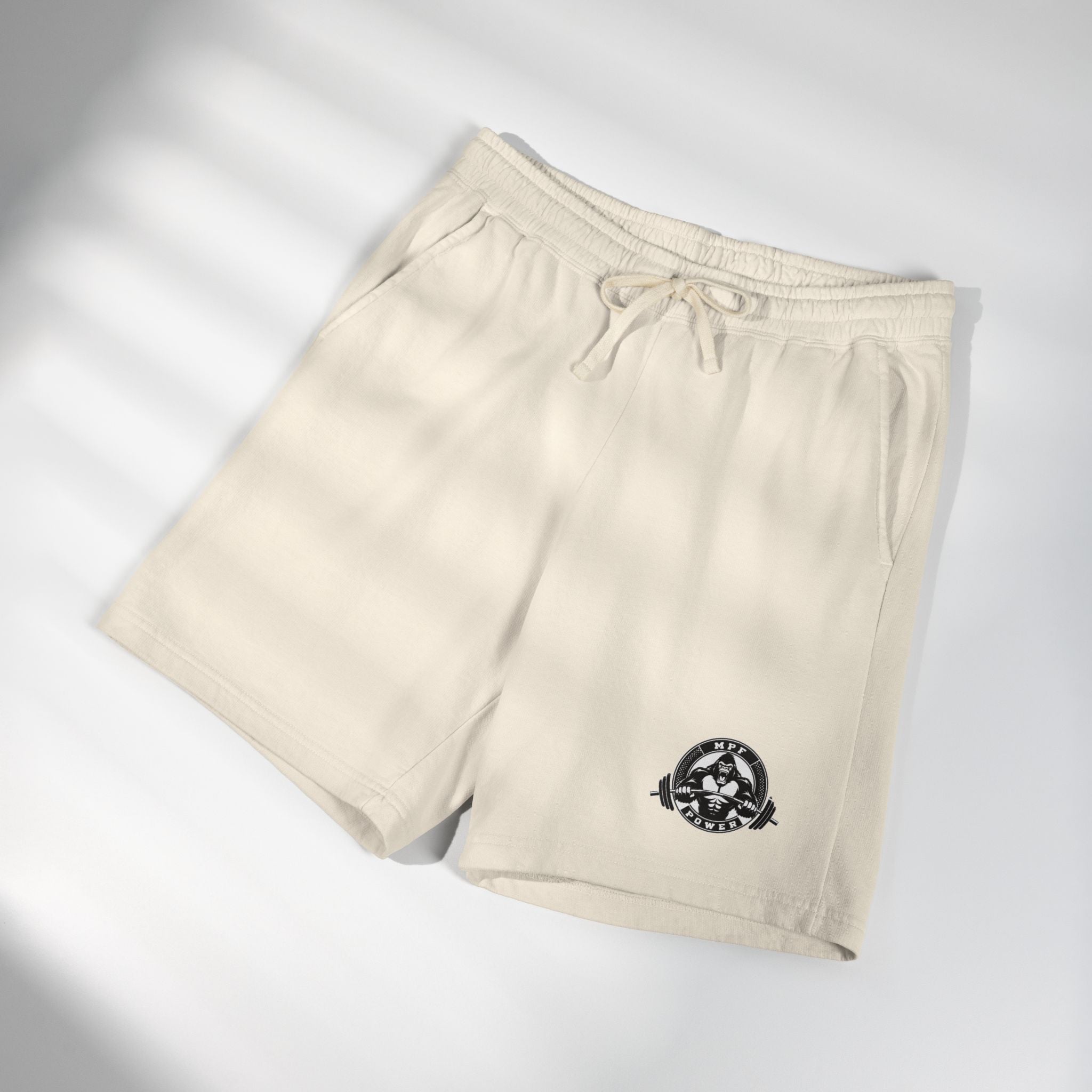 Lightweight Fleece Sweat Shorts — Minimal Compass Logo Lounge Shorts