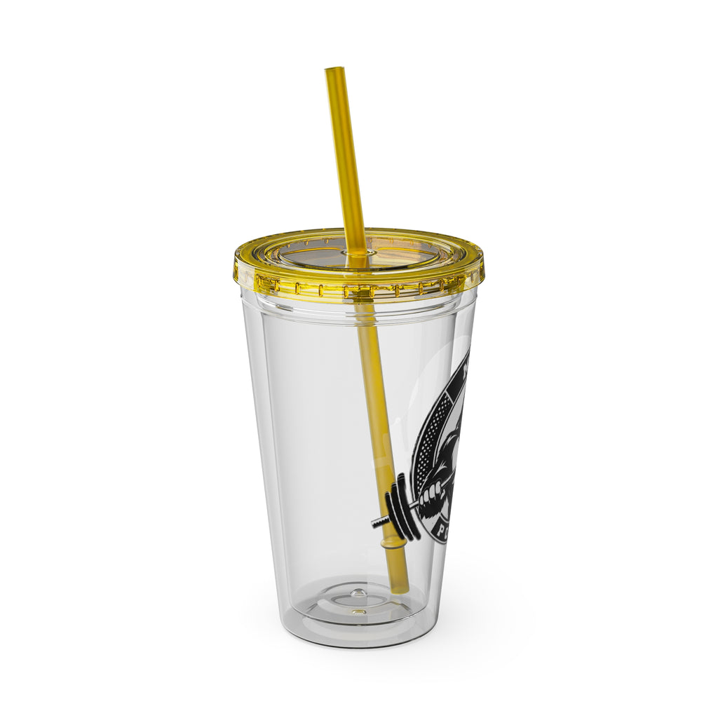 MPF Power Gym Tumbler, Motivational Sports Cup, Workout Gift for Athletes, Reusable Travel Mug, Fitness Drinkware