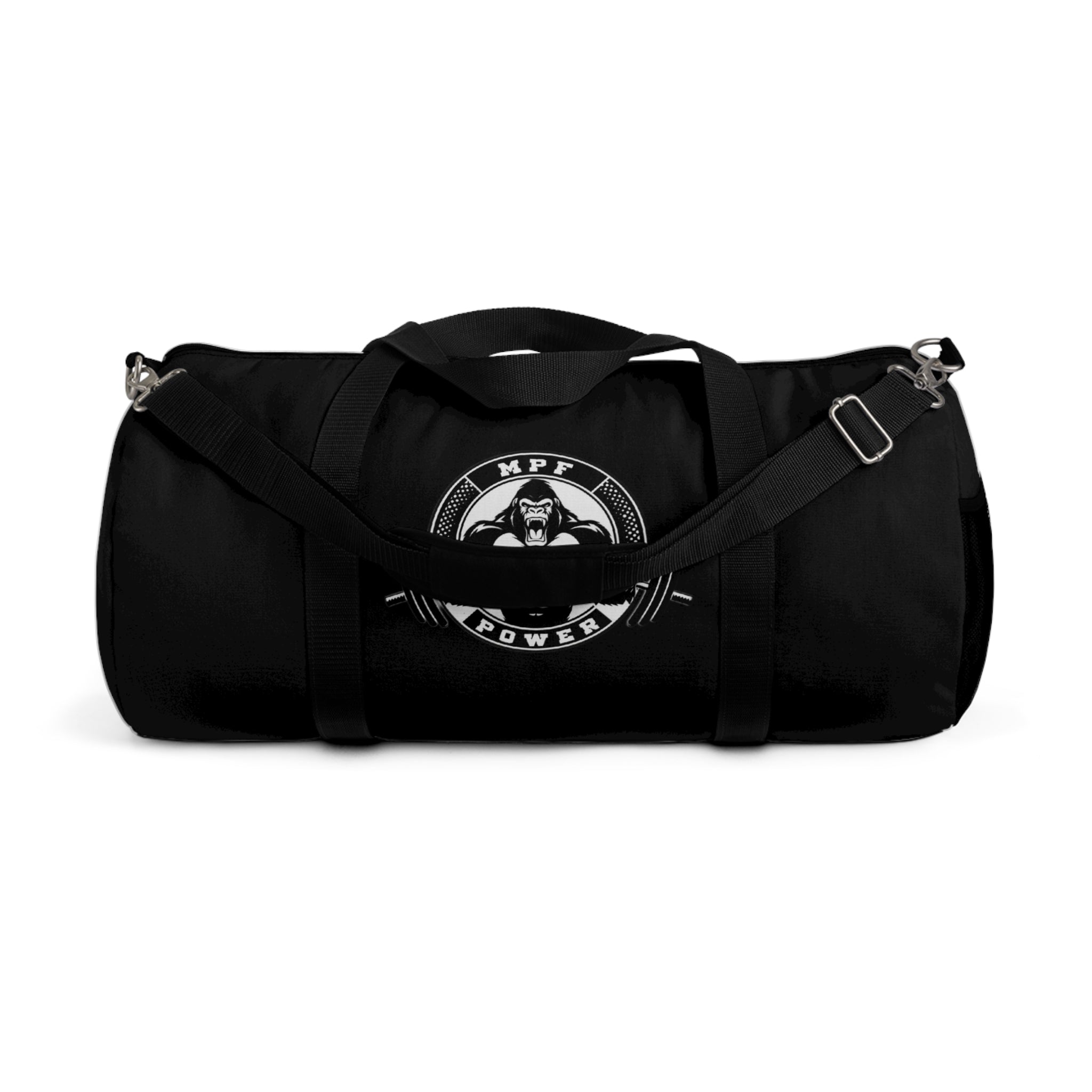 MPF Power Black Duffel Bag - Perfect for Gym & Travel