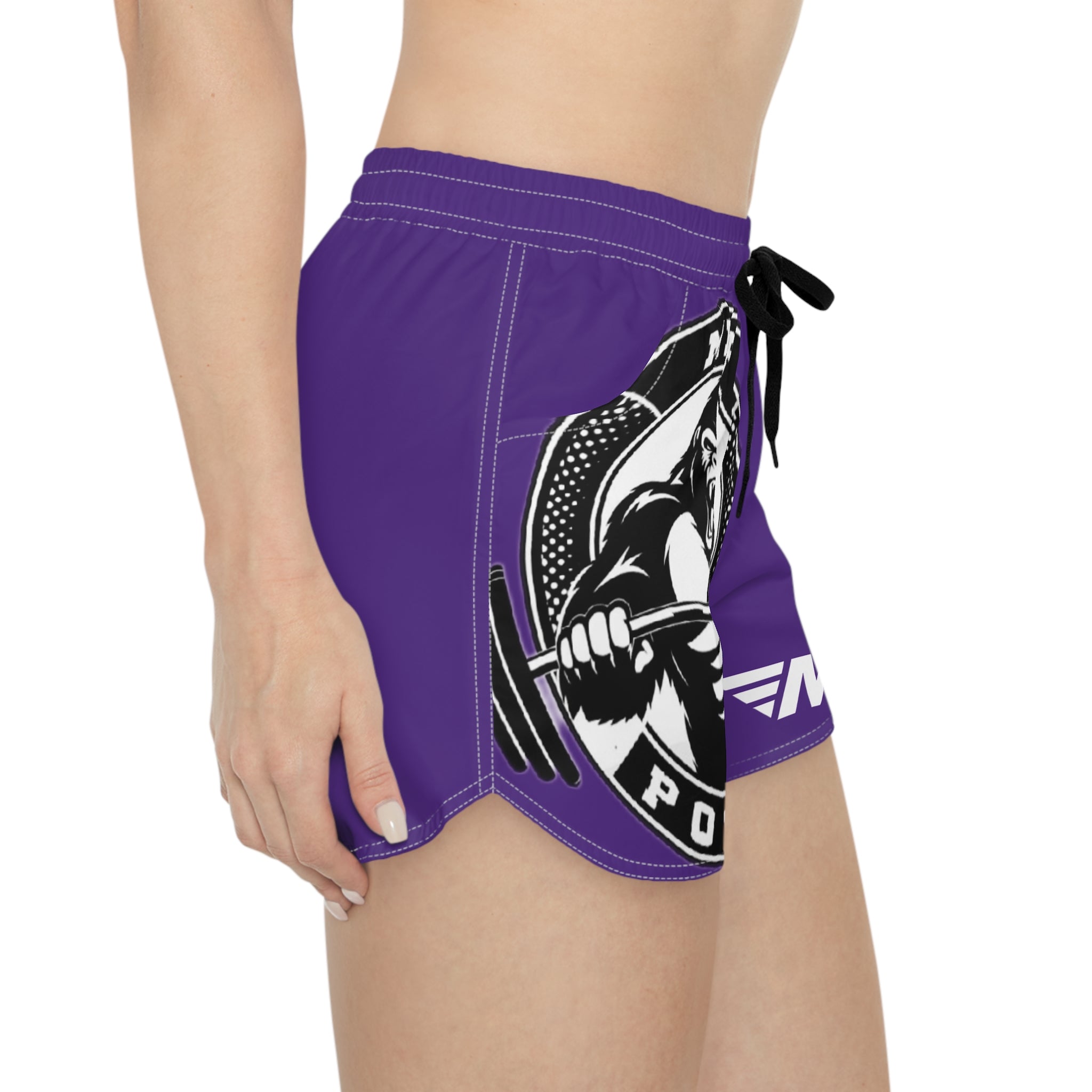 Purple MPF Power Women's Casual Gym Shorts - Stylish Workout Wear for Active Lifestyle