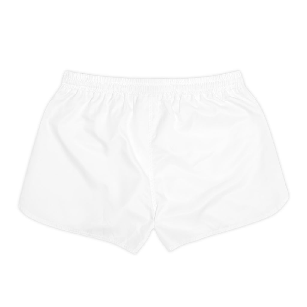 White MPF Power Women's Casual Gym Shorts - Stylish Workout Wear for Active Lifestyle