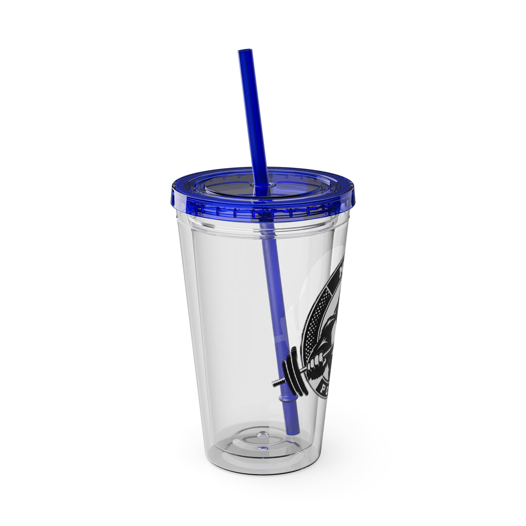 MPF Power Gym Tumbler, Motivational Sports Cup, Workout Gift for Athletes, Reusable Travel Mug, Fitness Drinkware