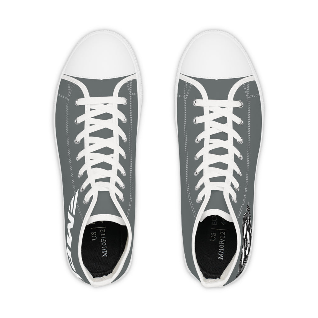 High Top Sneakers — Black Classic Skull Compass Design