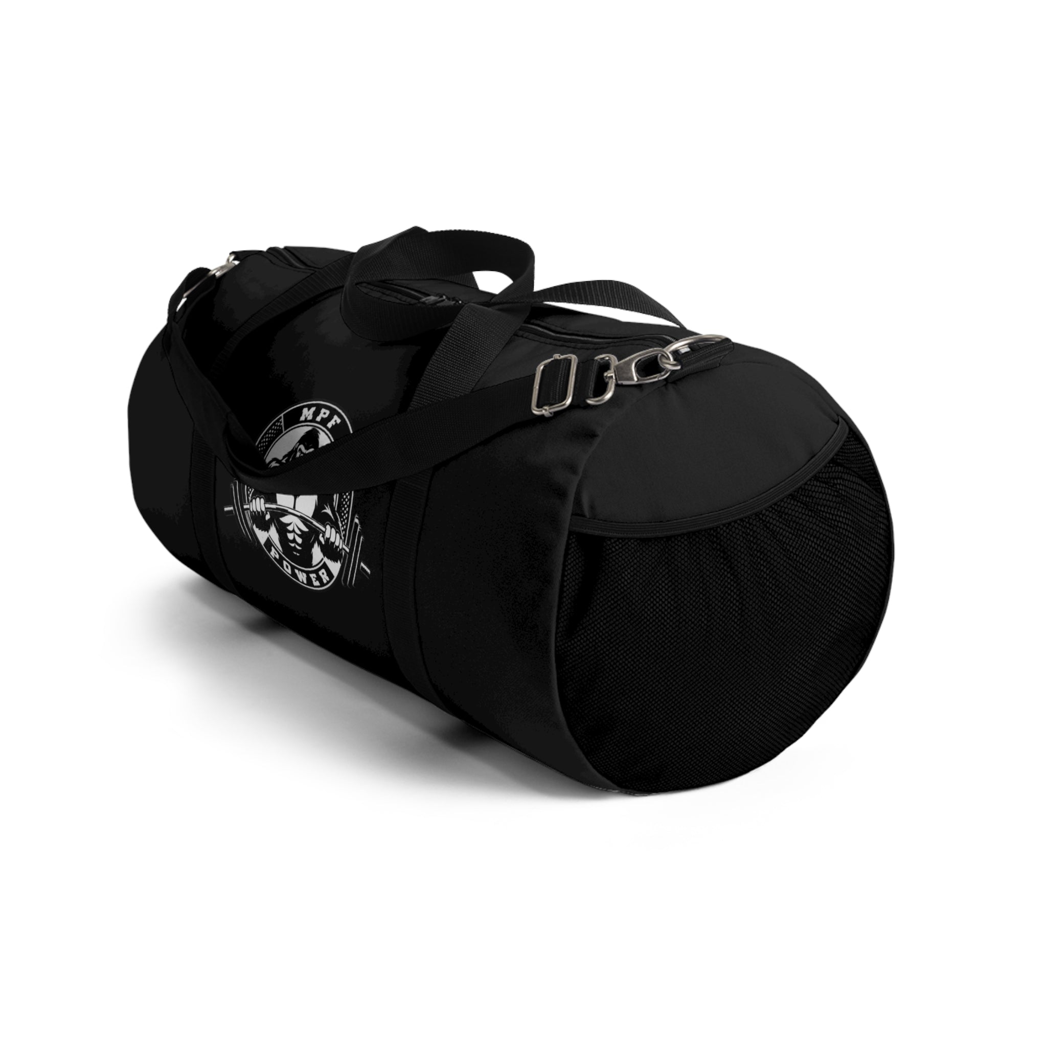 MPF Power Black Duffel Bag - Perfect for Gym & Travel