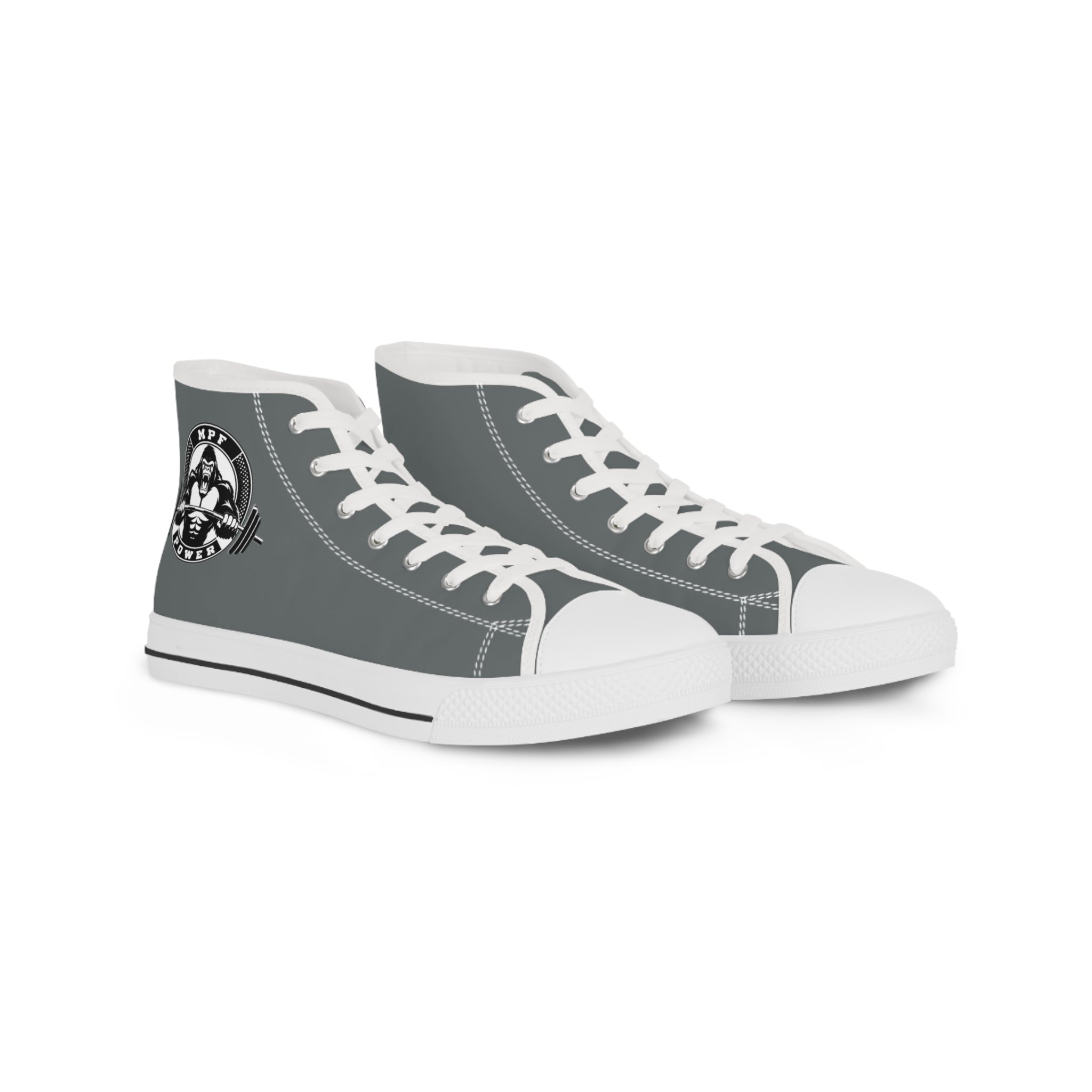 High Top Sneakers — Black Classic Skull Compass Design