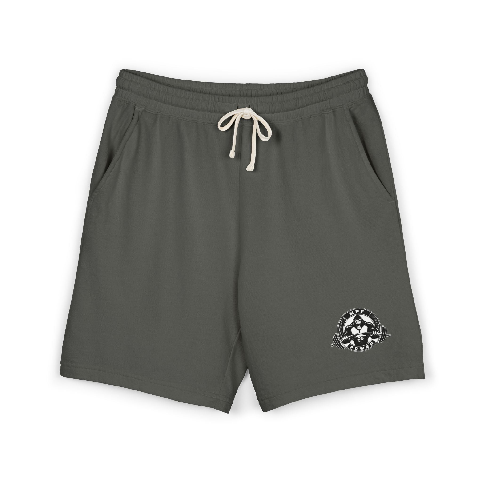 Lightweight Fleece Sweat Shorts — Minimal Compass Logo Lounge Shorts