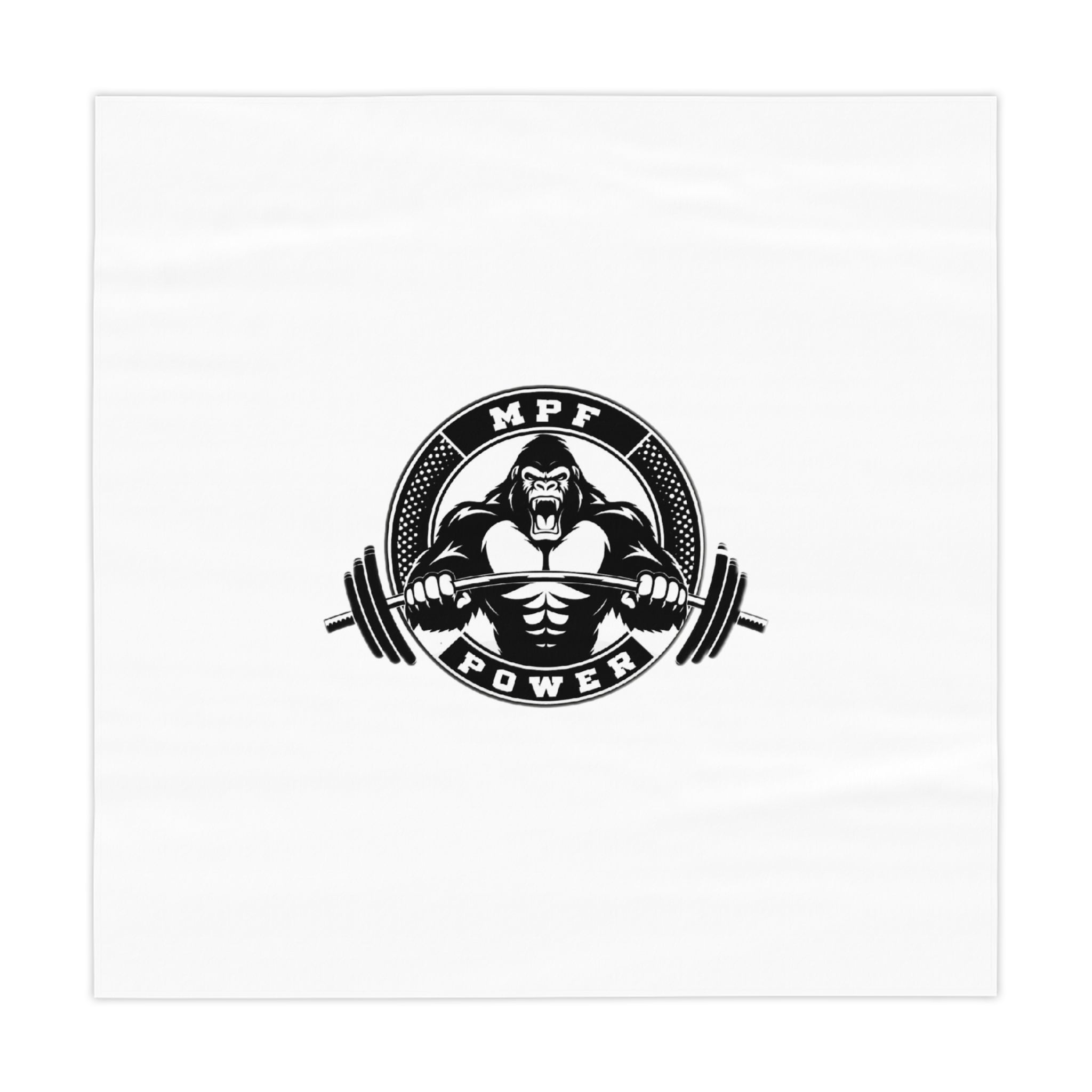 MPF - Fitness Party Table Cover, Gym Themed Decor, Strongman Tablecloth, Workout Party Decor