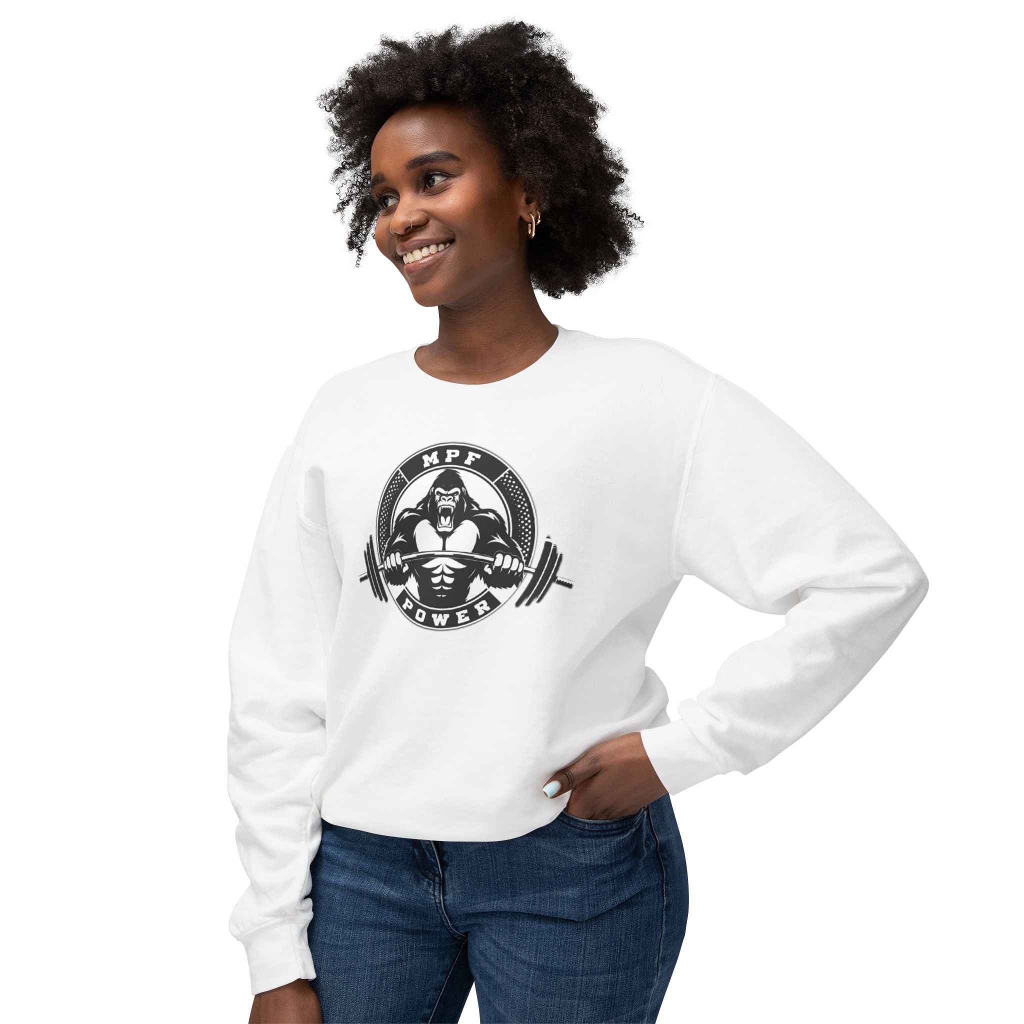 M.P.F. Power Unisex Lightweight Crewneck Sweatshirt - Mind Power Fitness Goals
