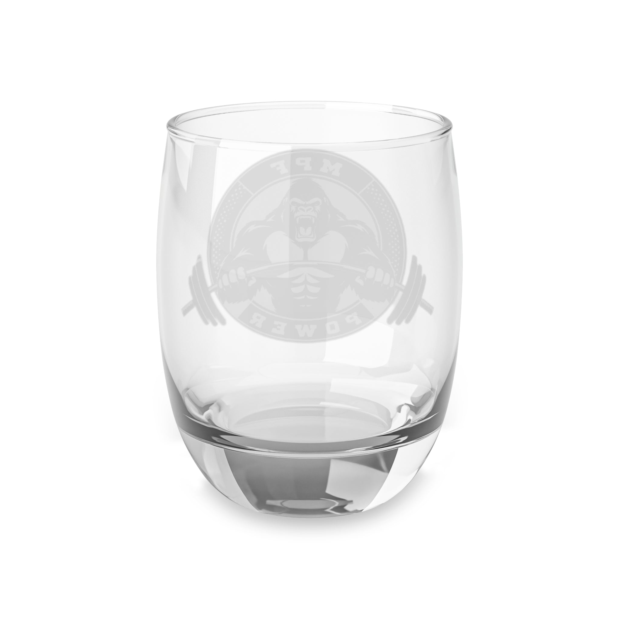 MPF Power Whiskey Glass — Gorilla Weightlifting Logo Rocks Glass