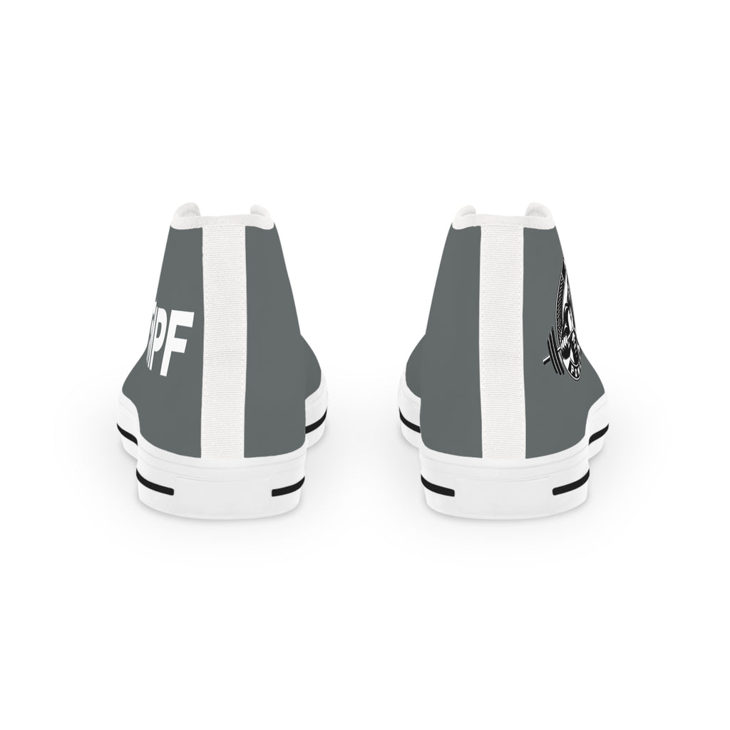 High Top Sneakers — Black Classic Skull Compass Design