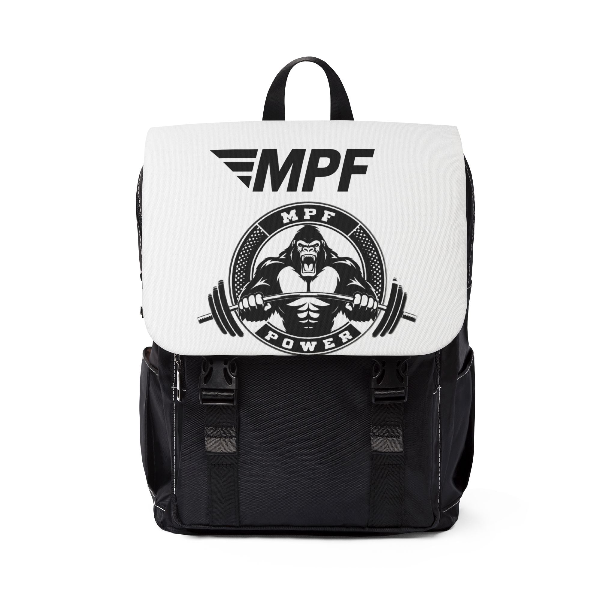 MPF Power Gym Backpack — Weightlifting Gorilla Logo Shoulder Backpack