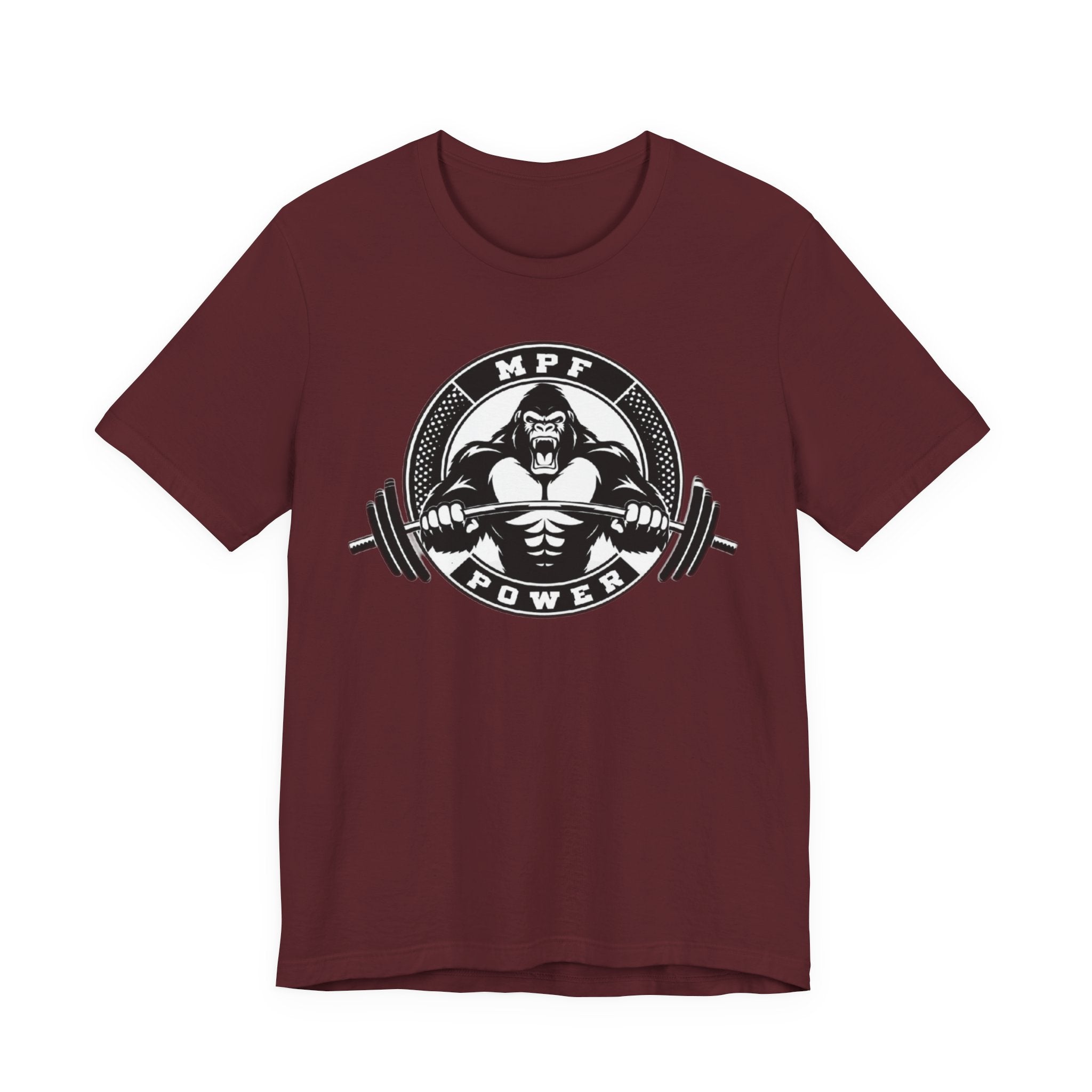 Muscle Power Gym Tee | Unisex Short Sleeve Workout Shirt