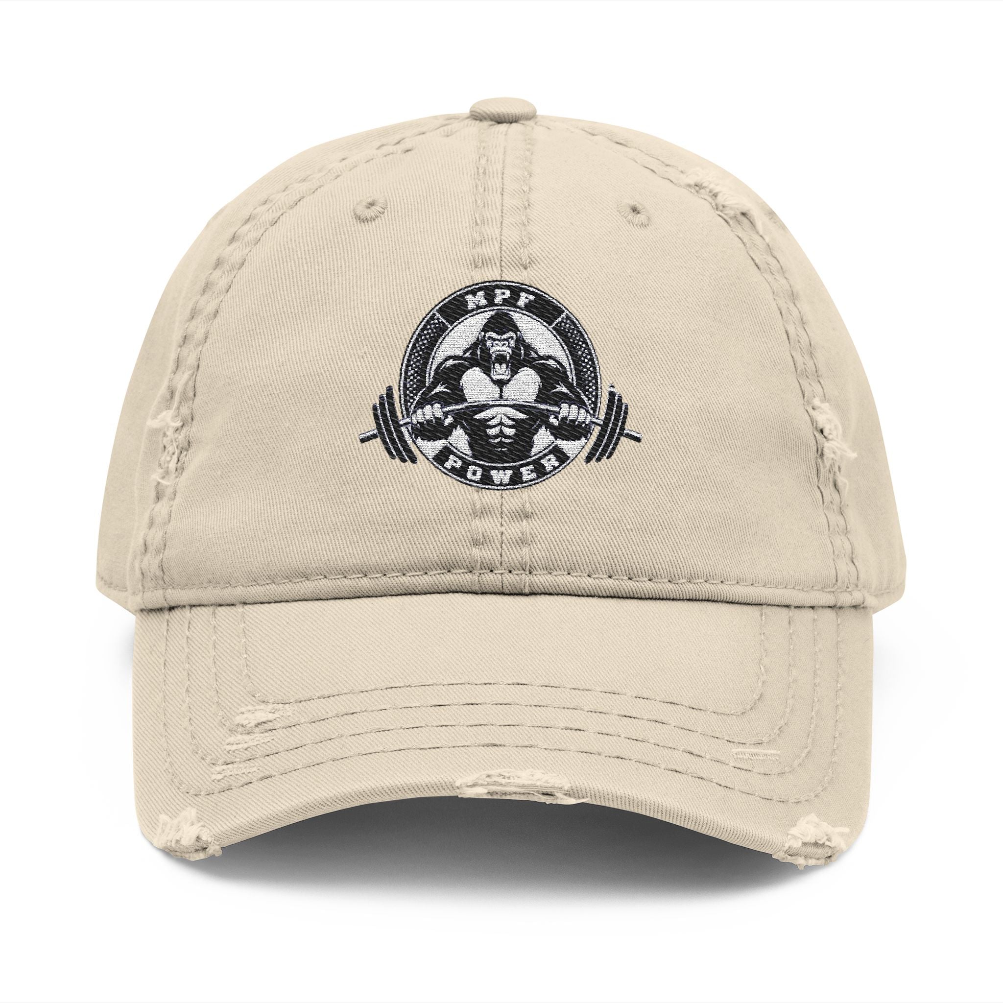 Vintage Distressed Dad Hat with Embroidery - Perfect for Fitness Enthusiasts