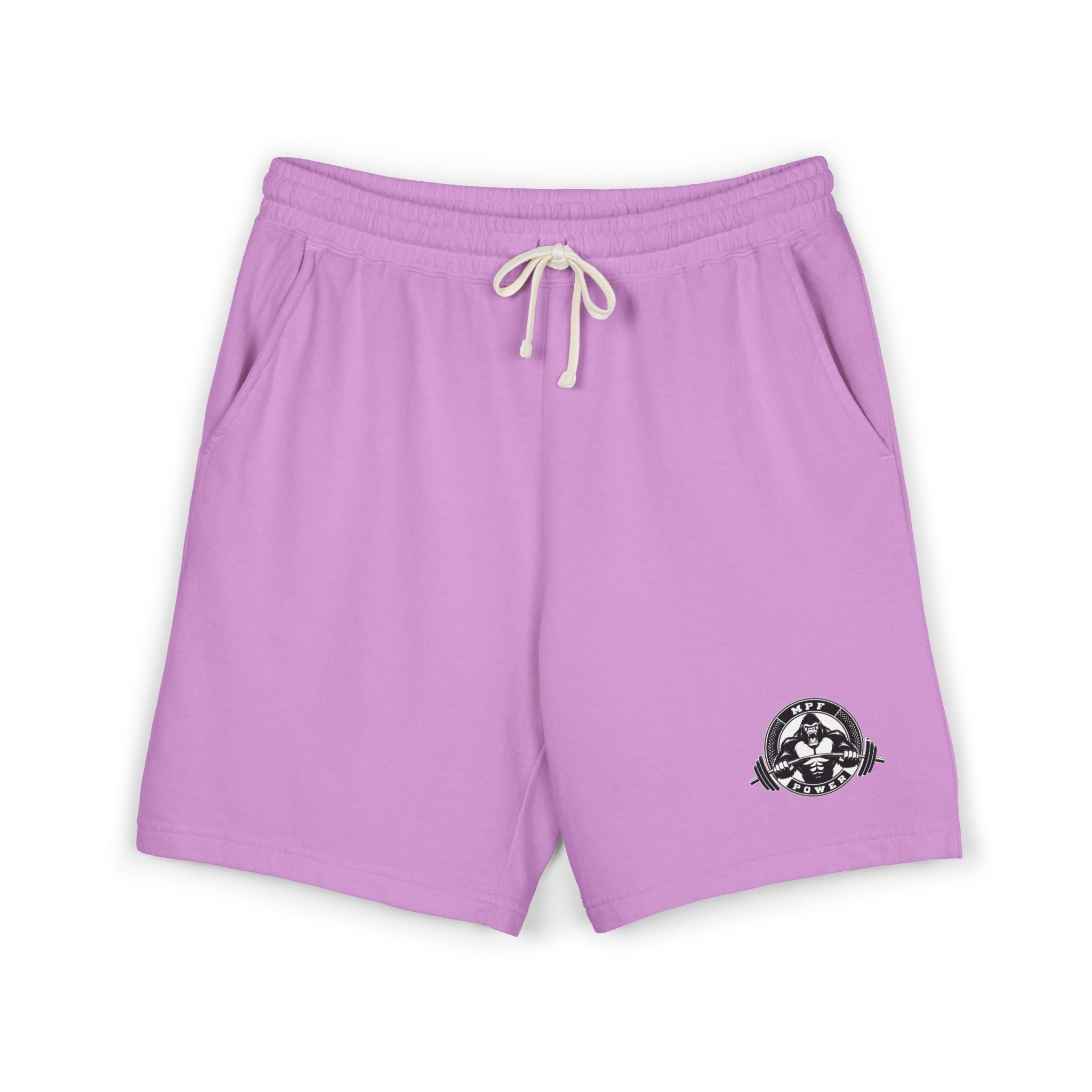 Lightweight Fleece Sweat Shorts — Minimal Compass Logo Lounge Shorts