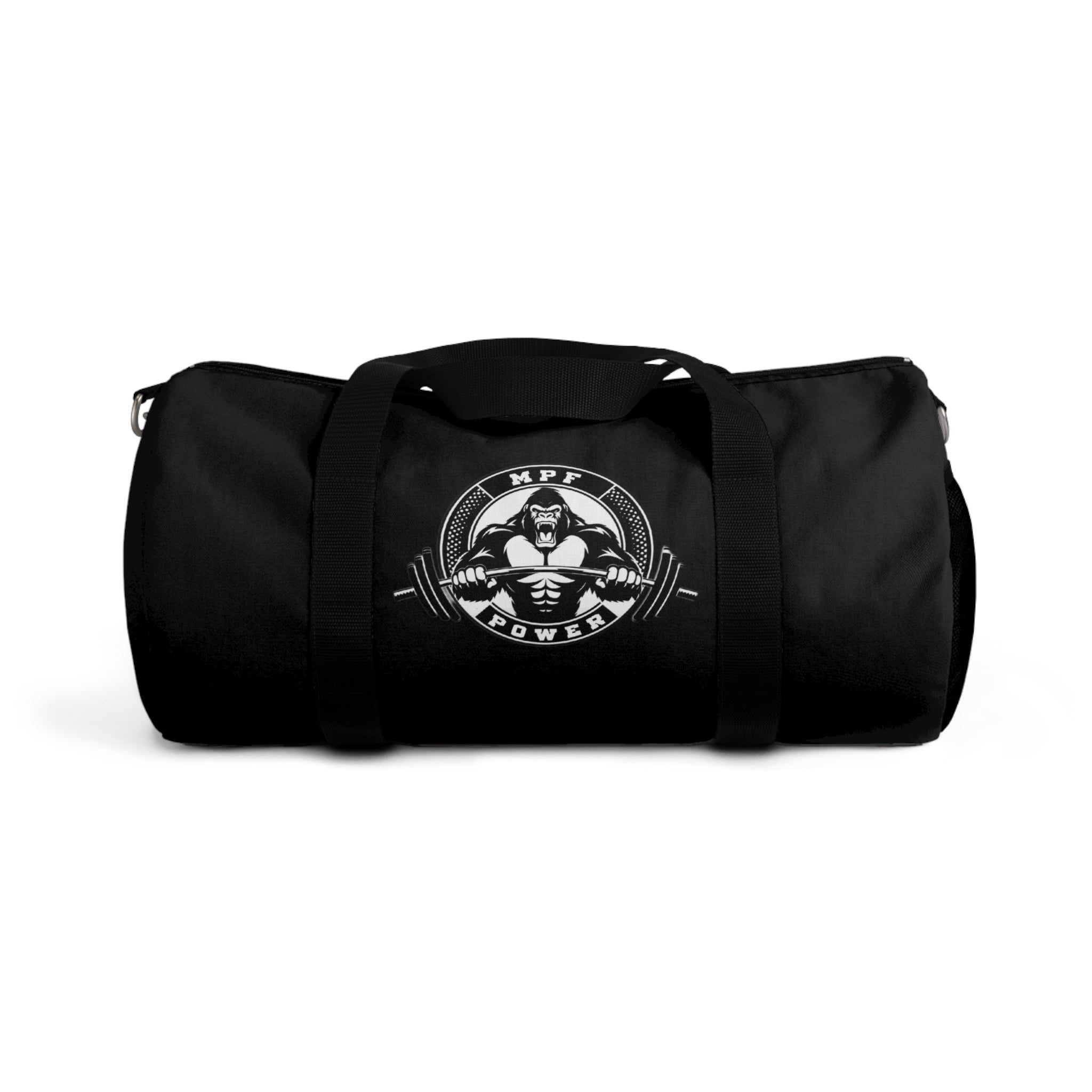 MPF Power Black Duffel Bag - Perfect for Gym & Travel