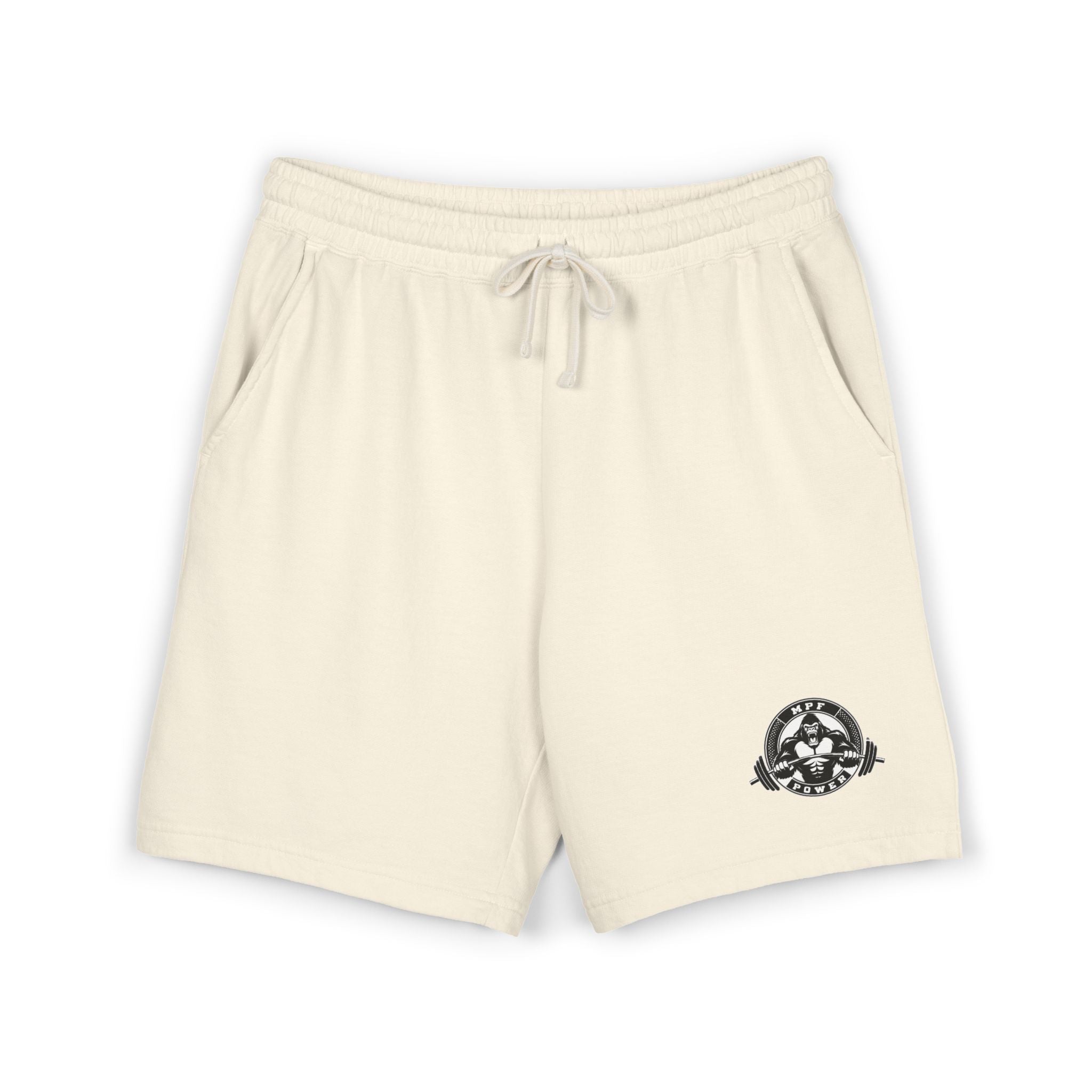 Lightweight Fleece Sweat Shorts — Minimal Compass Logo Lounge Shorts