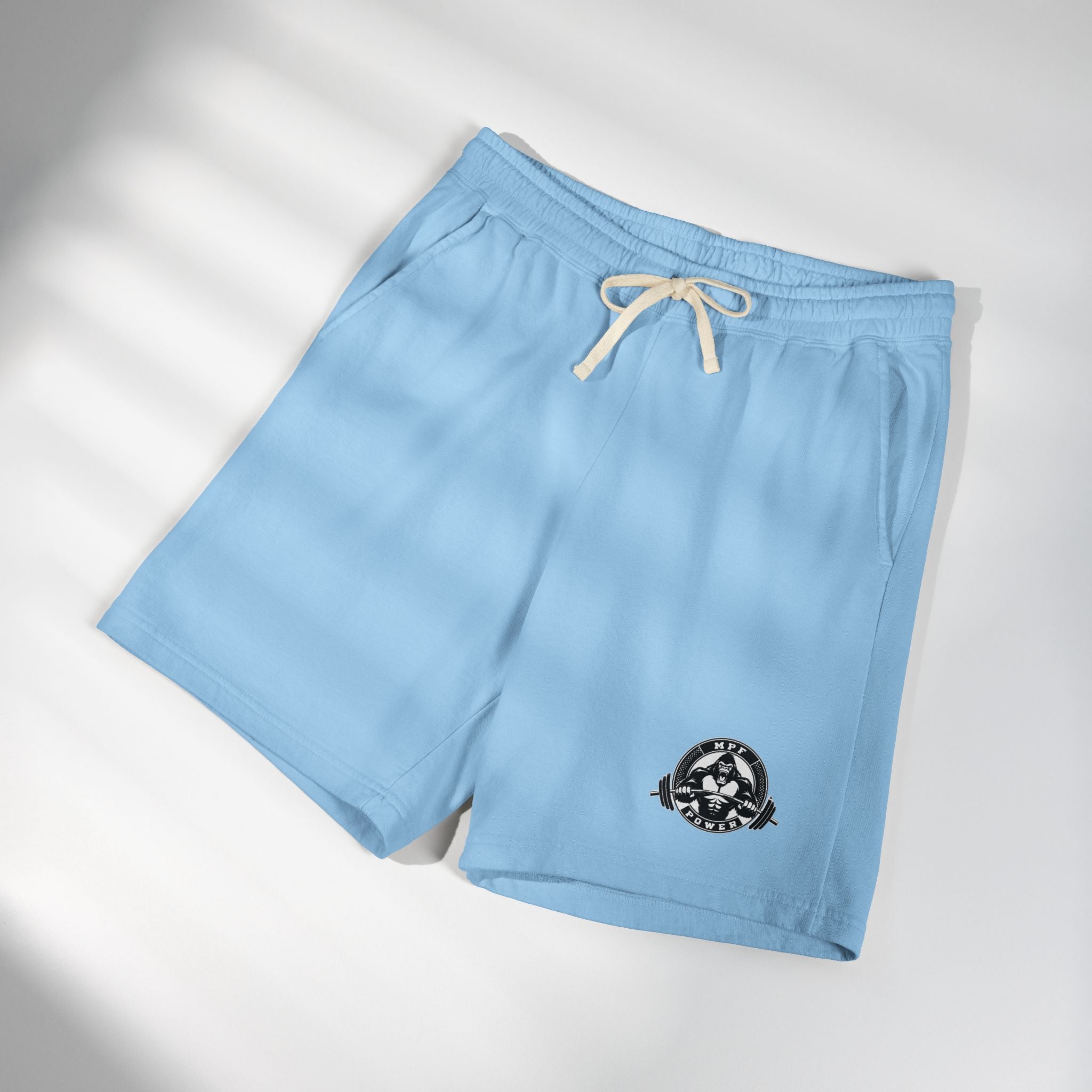 Lightweight Fleece Sweat Shorts — Minimal Compass Logo Lounge Shorts