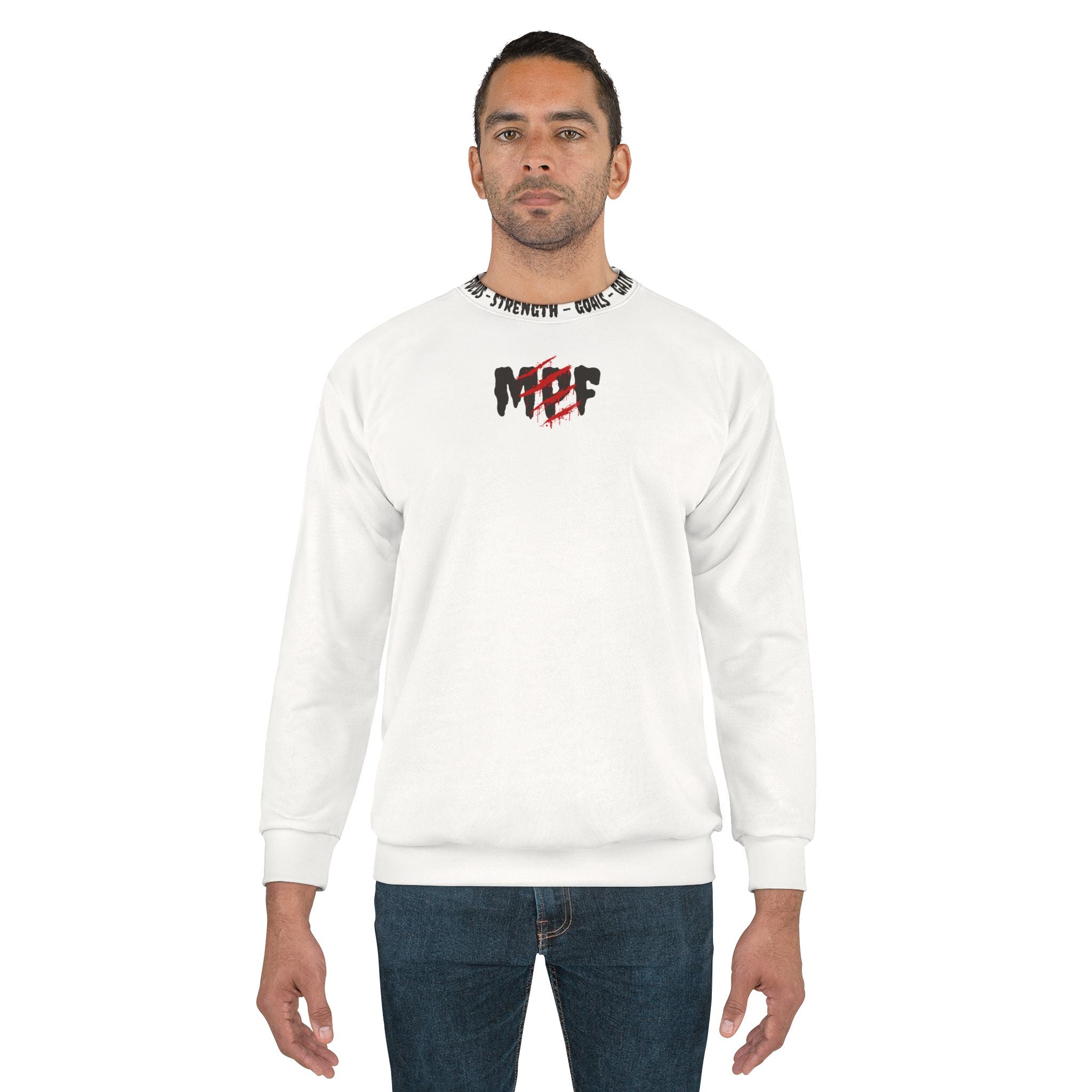 Power-Strength Unisex Sweatshirt - Bold Graphic, Cozy Layering, Gym Wear, Fitness Sweatshirt, Casual Style, Gift Idea