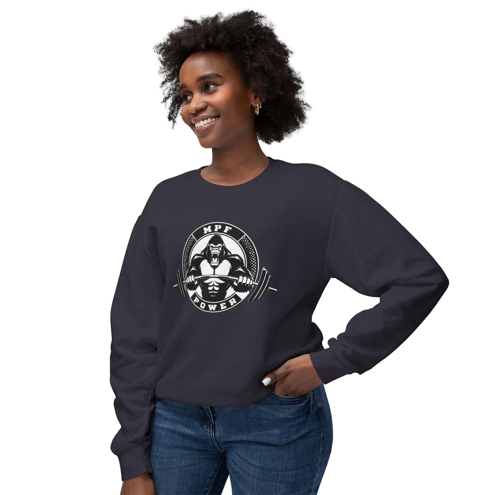 M.P.F. Power Unisex Lightweight Crewneck Sweatshirt - Mind Power Fitness Goals