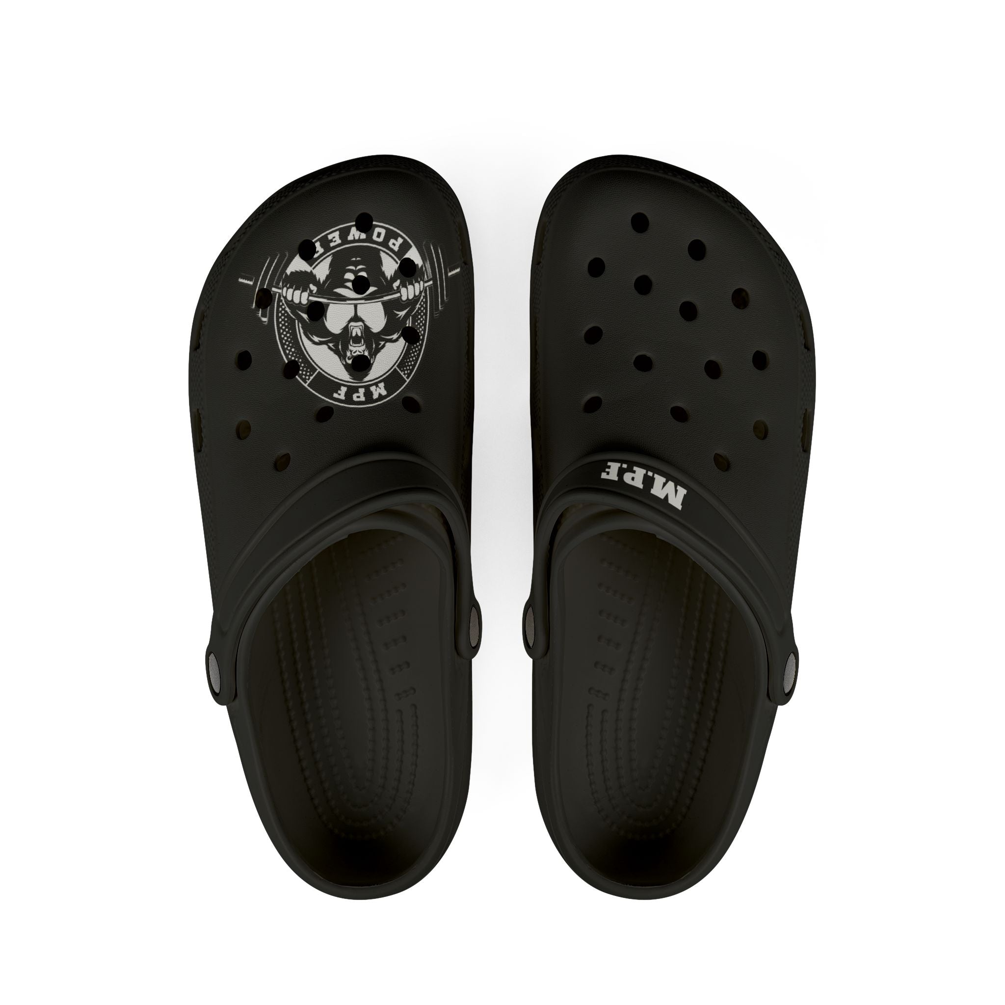 MFP Power Logo EVA Foam Rubber Shoes - Casual Comfort for Fitness Enthusiasts Black