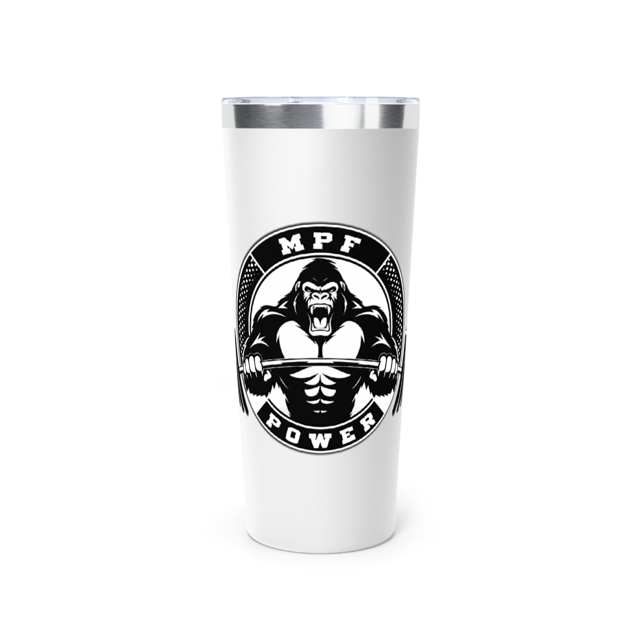 MPF Muscle Motif Insulated Tumbler - Unique Gift for Fitness Enthusiasts, Gym Lovers, Power Lifting, Motivational Drinkware, Sporty Travel Mug