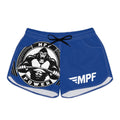 Blue MPF Power Women's Casual Gym Shorts - Stylish Workout Wear for Active Lifestyle