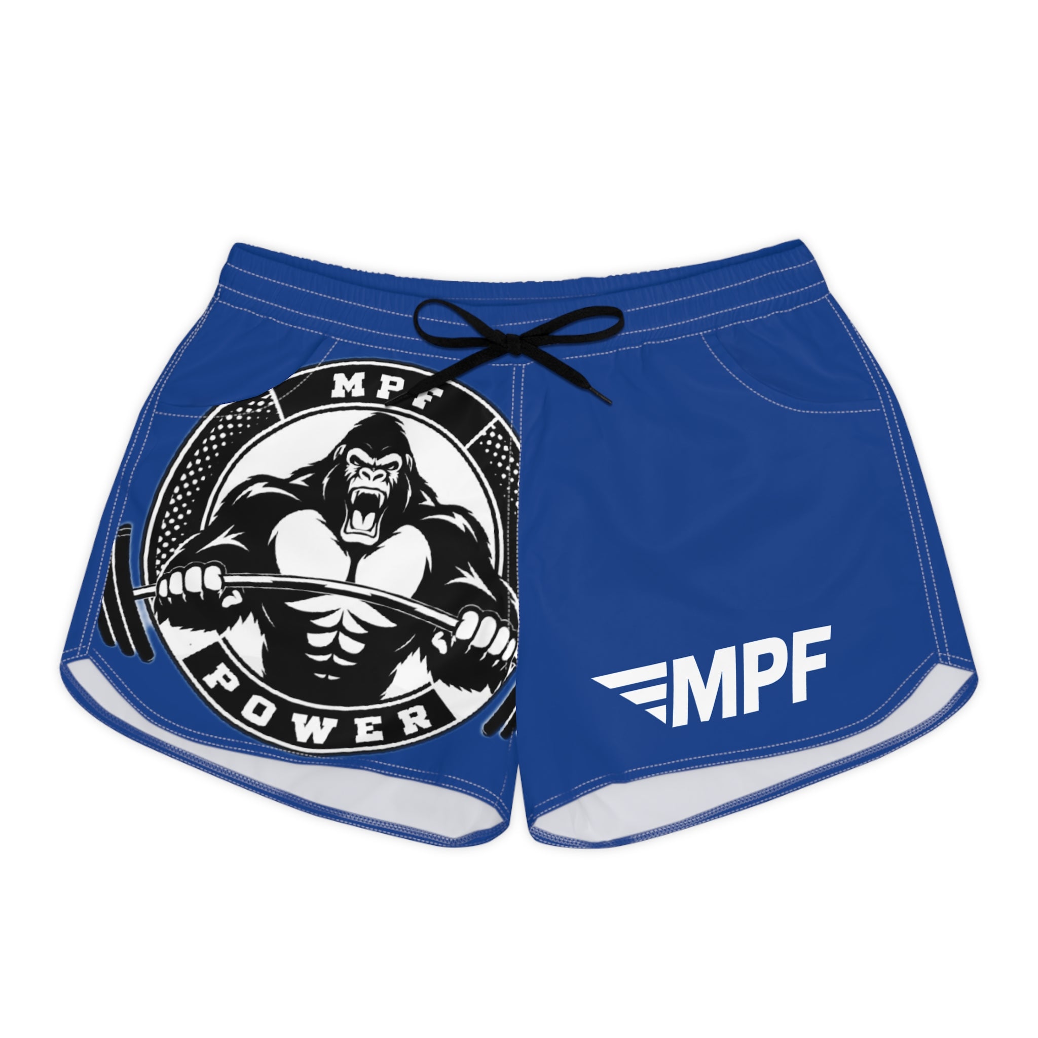 Blue MPF Power Women's Casual Gym Shorts - Stylish Workout Wear for Active Lifestyle