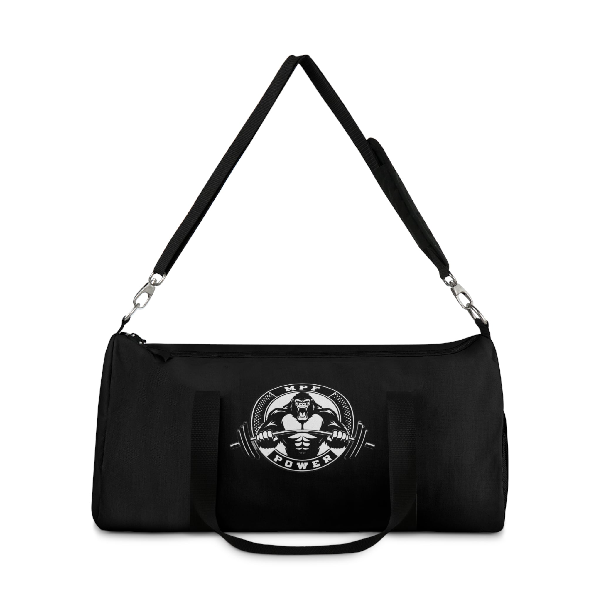 MPF Power Black Duffel Bag - Perfect for Gym & Travel