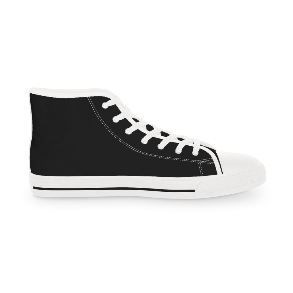 High Top Sneakers — Black Classic Skull Compass Design