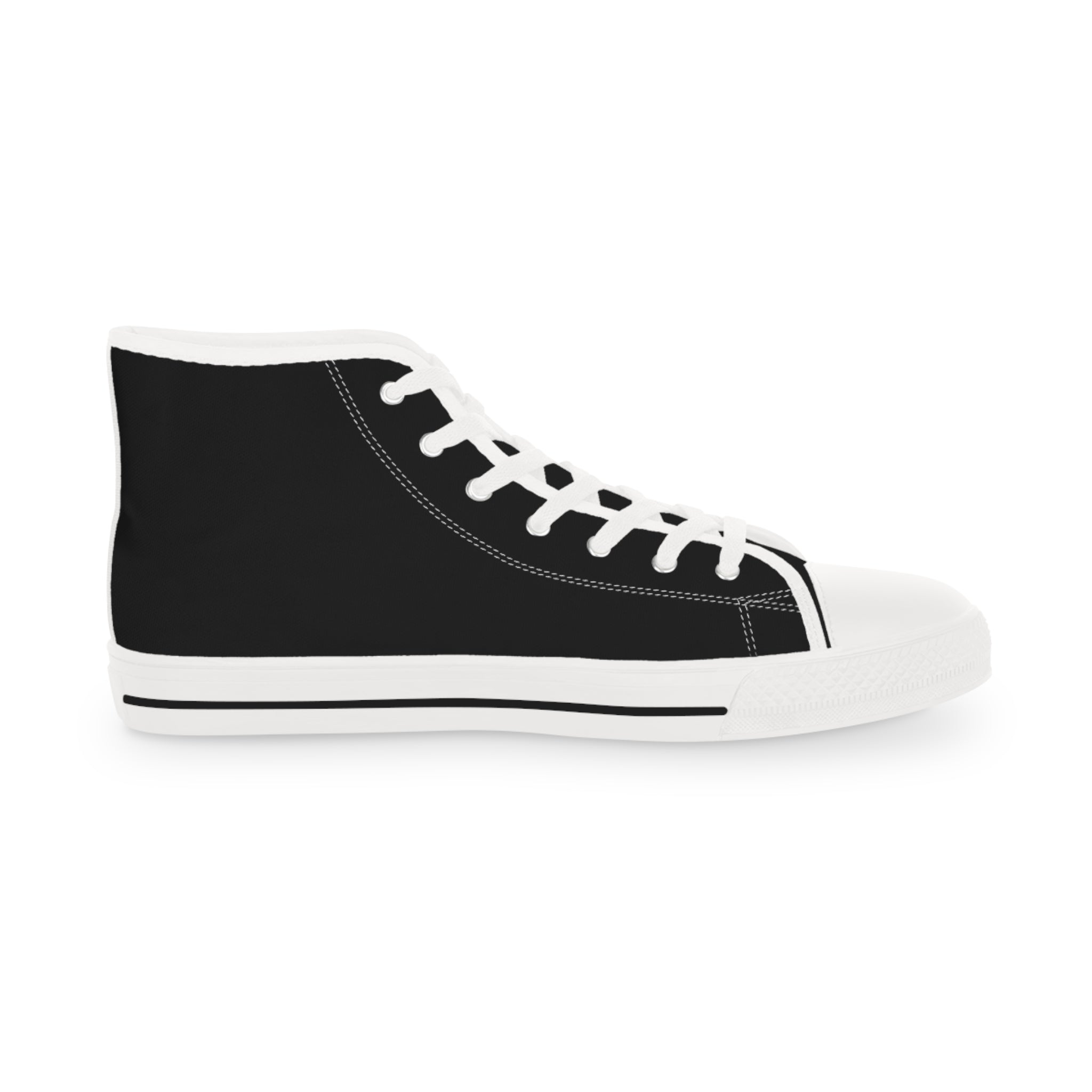 High Top Sneakers — Black Classic Skull Compass Design