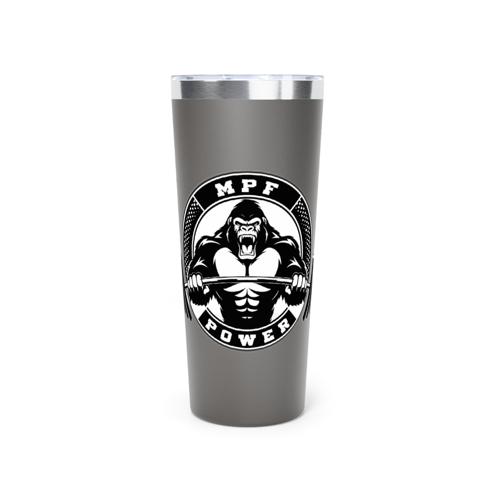 MPF Muscle Motif Insulated Tumbler - Unique Gift for Fitness Enthusiasts, Gym Lovers, Power Lifting, Motivational Drinkware, Sporty Travel Mug