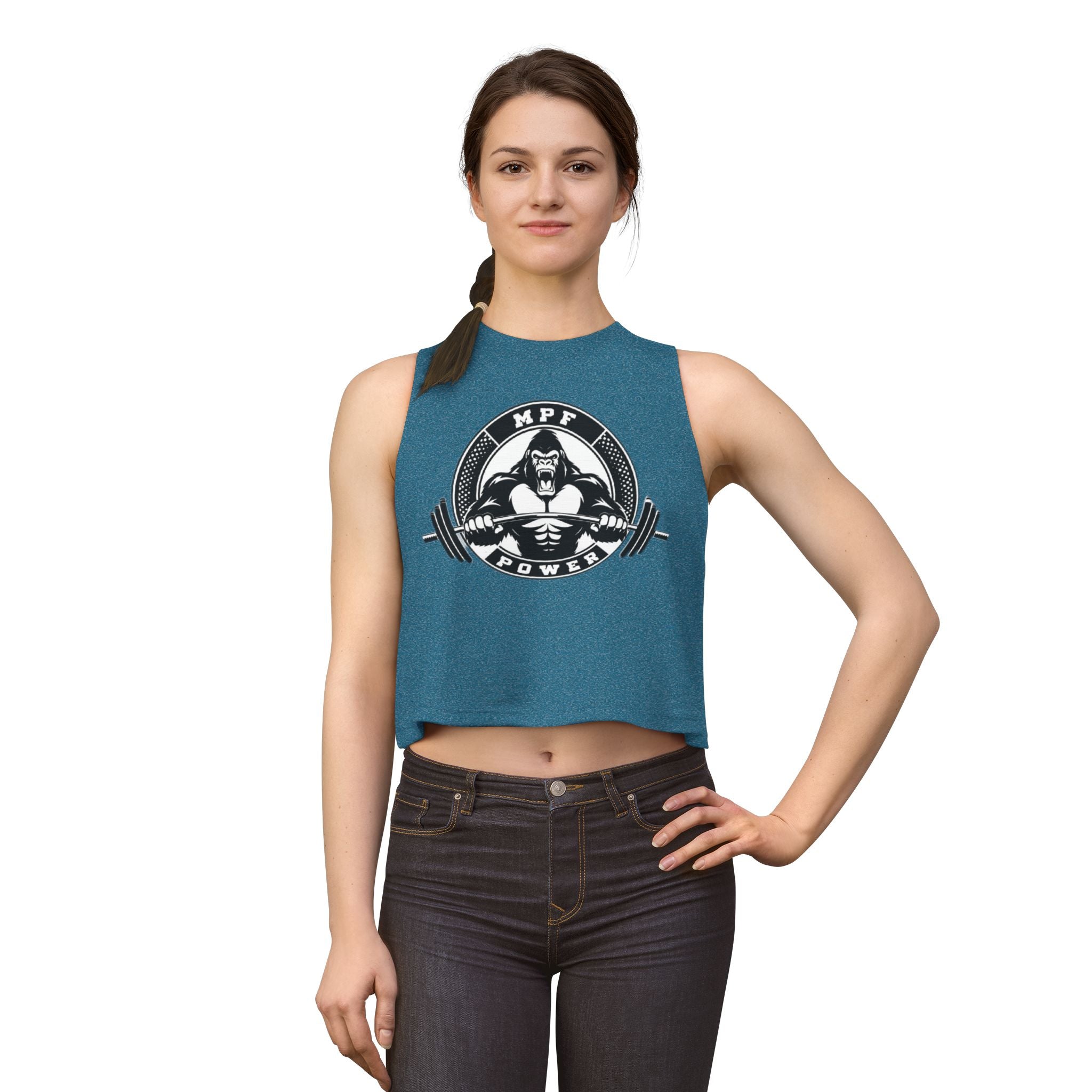 MPF Power Women's Crop Tank — Gorilla Barbell Fitness Top