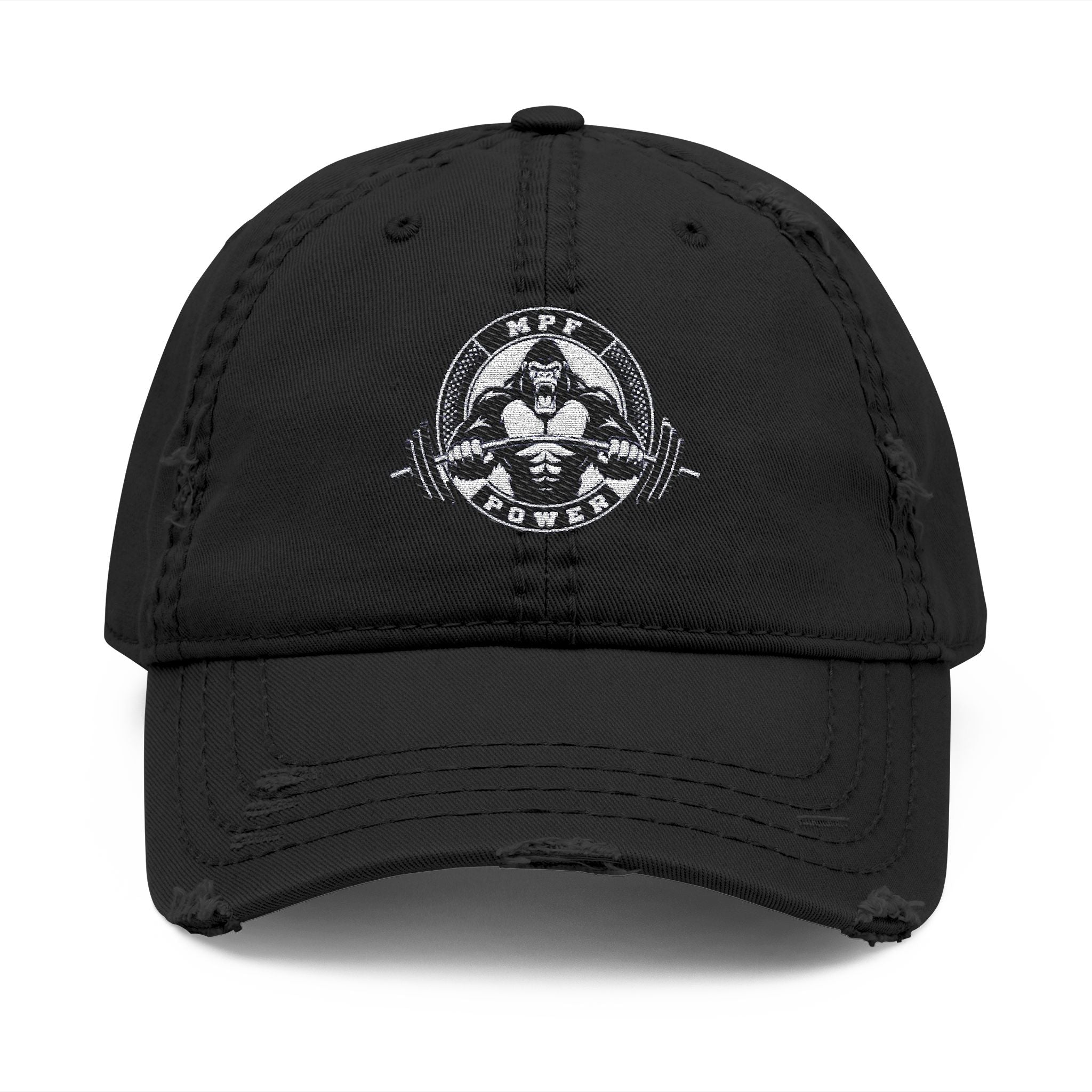 Vintage Distressed Dad Hat with Embroidery - Perfect for Fitness Enthusiasts